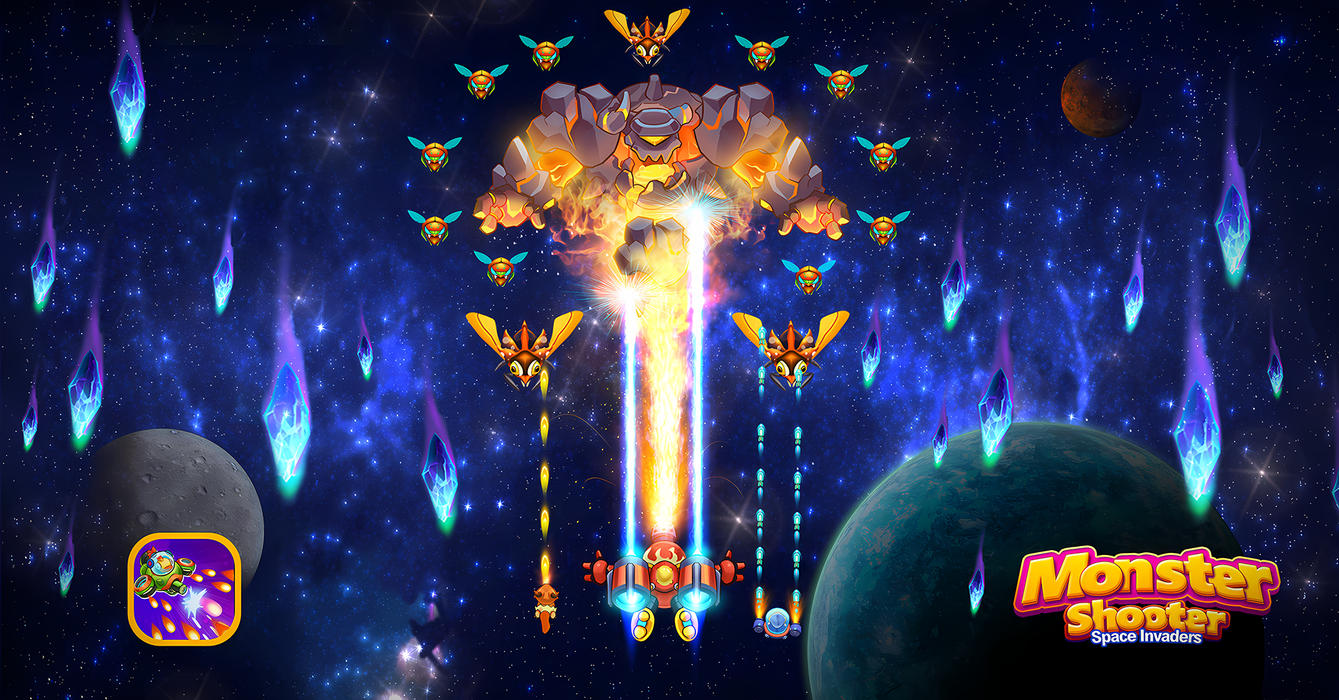 اسکرین شات 1 بازی Monster Shooter: Space Invader