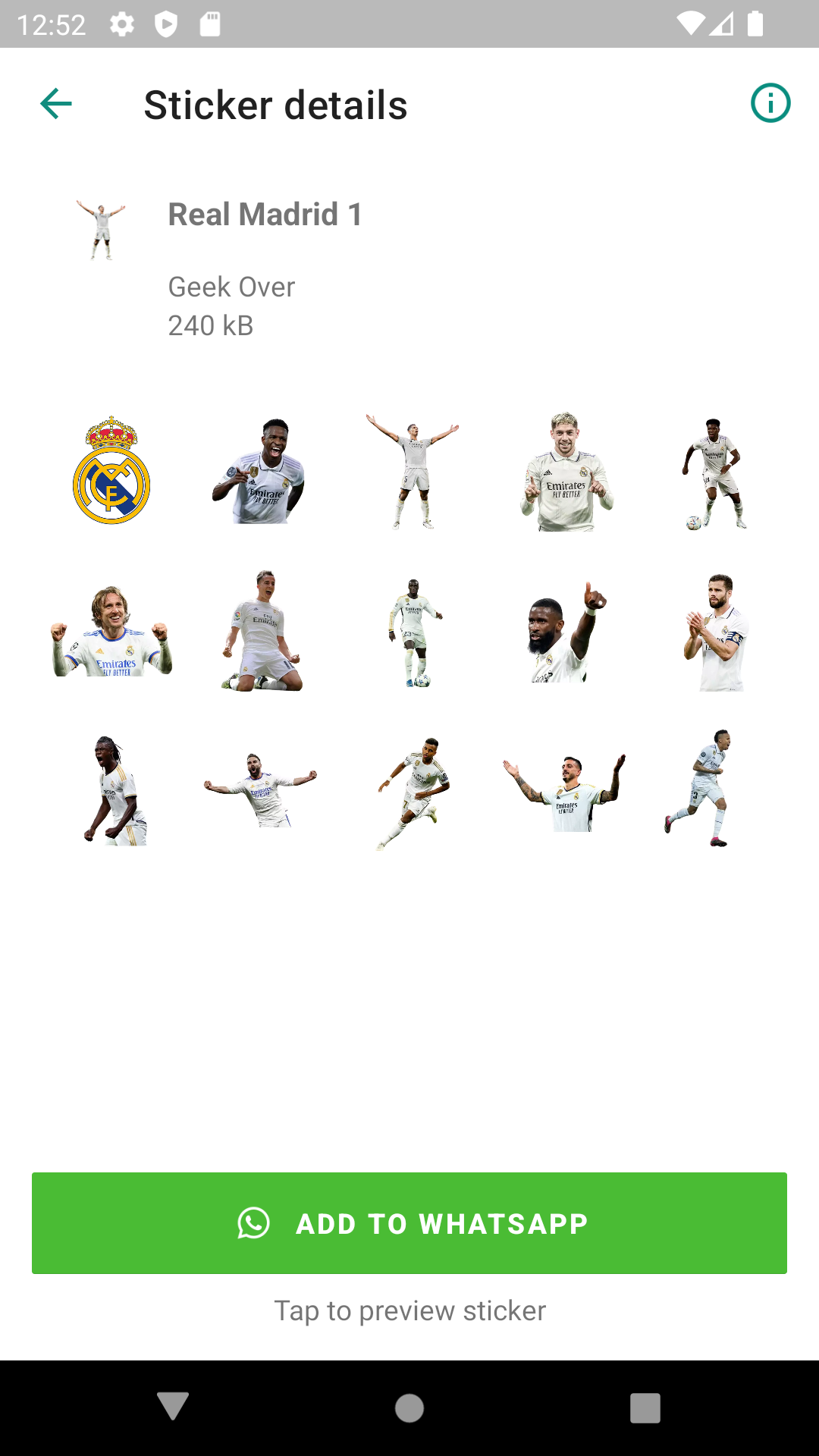 اسکرین شات 3 برنامه Real Madrid Stickers