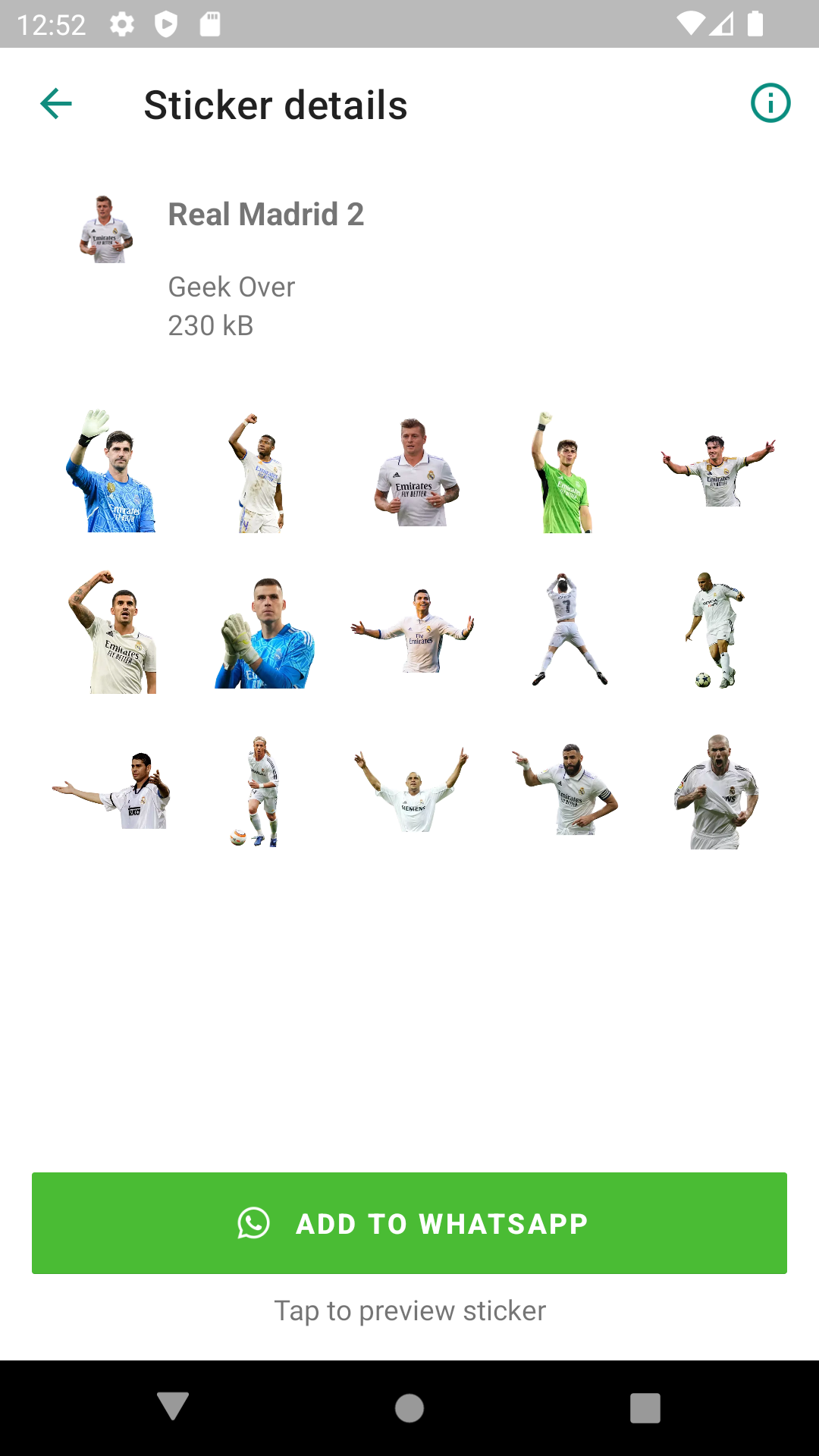 اسکرین شات 4 برنامه Real Madrid Stickers