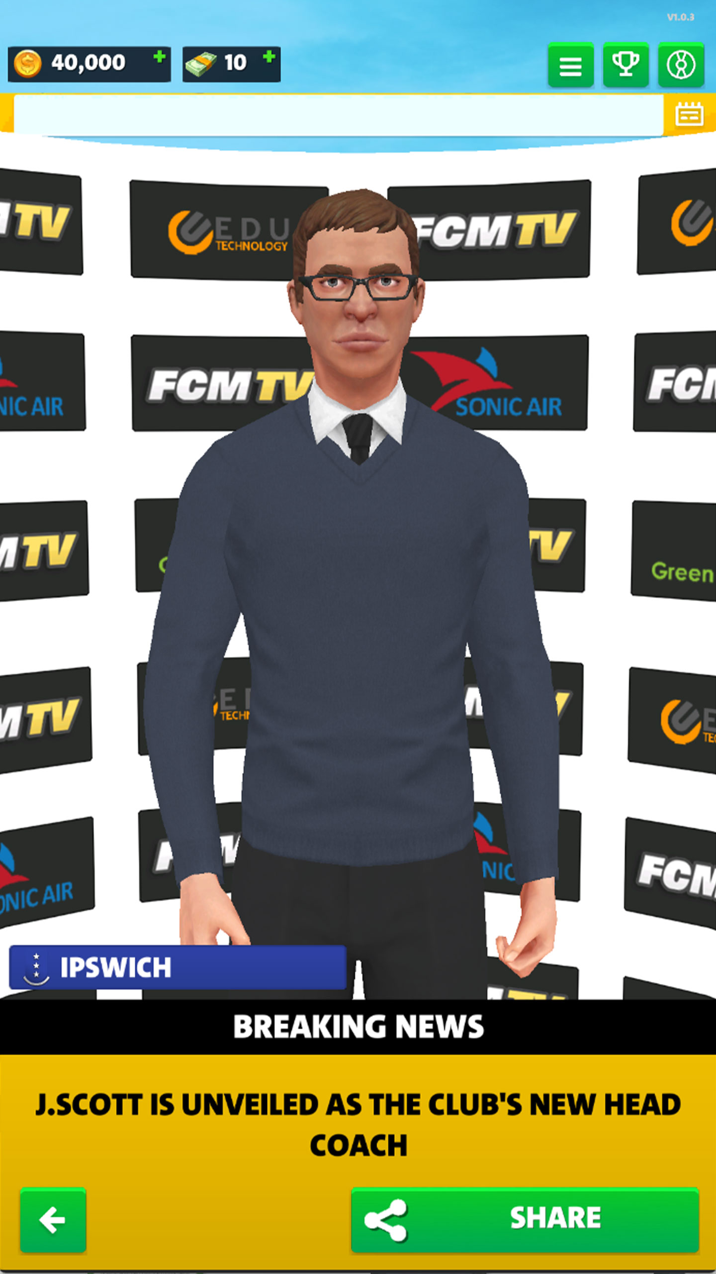اسکرین شات 1 بازی Soccer Club Management 2025