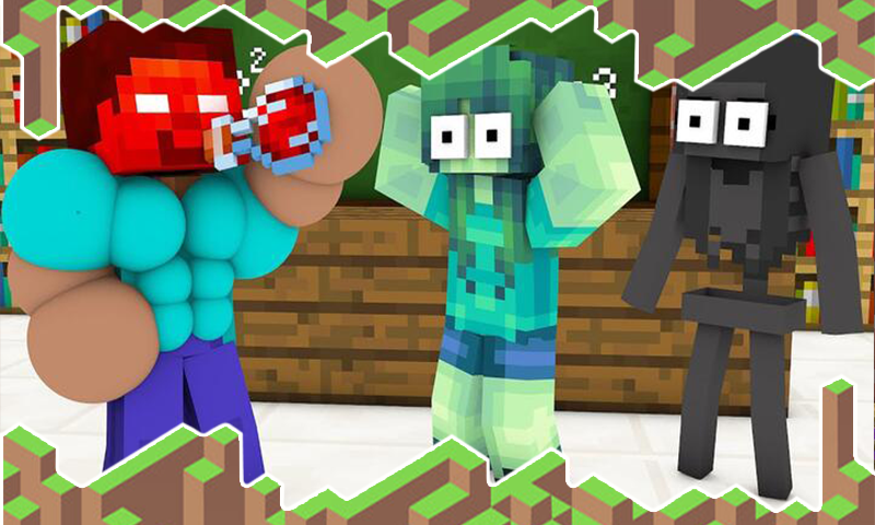 اسکرین شات 5 برنامه Map Monster School for MCPE
