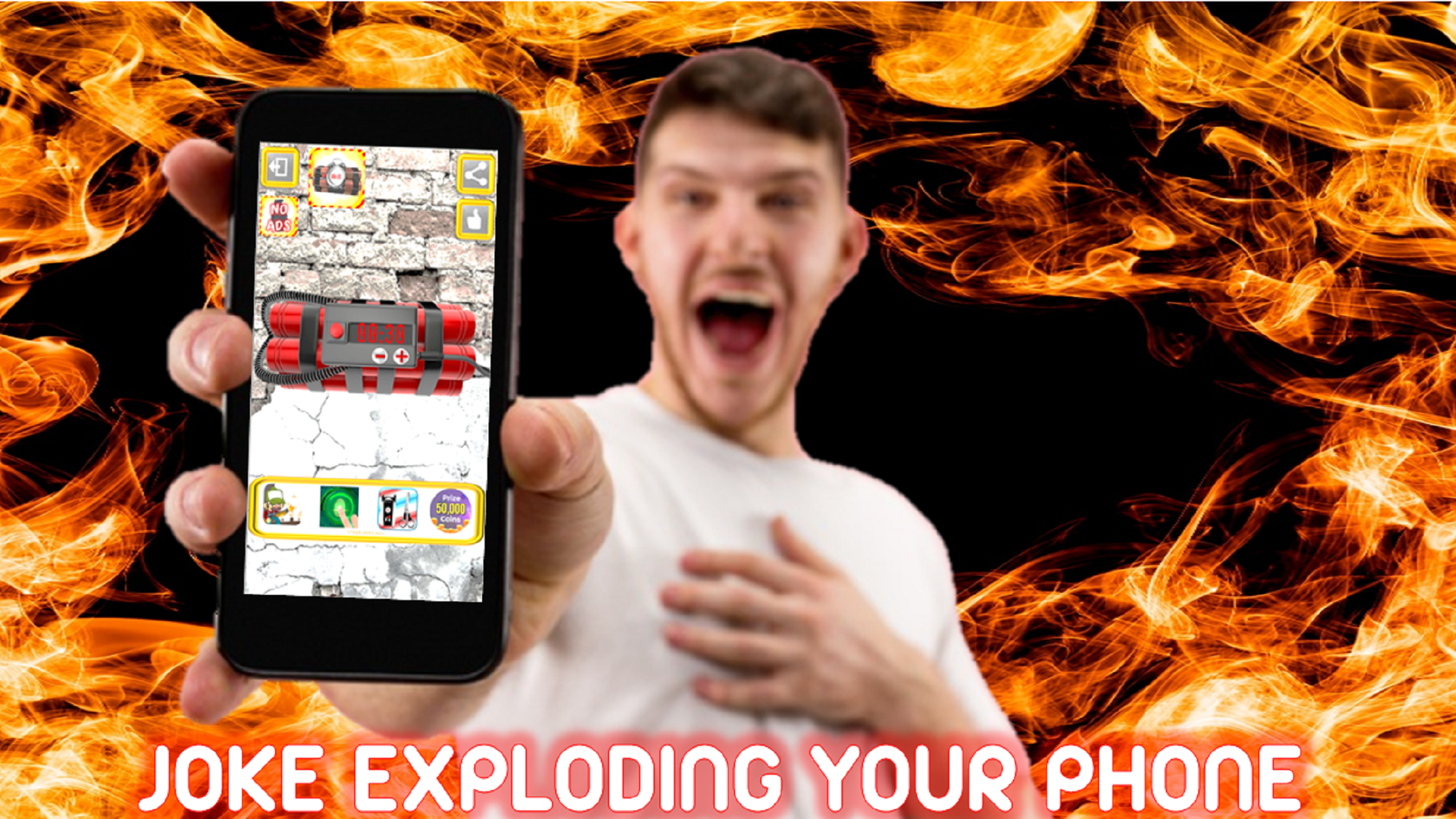 اسکرین شات 2 برنامه Bomb explosion-Broken screen