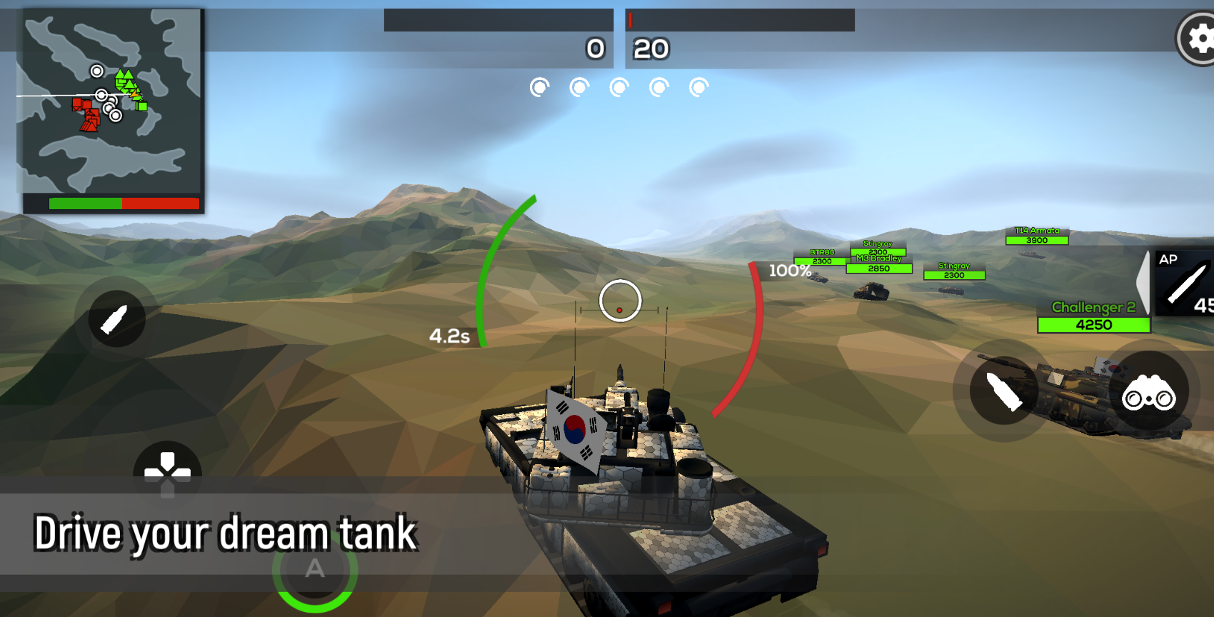 اسکرین شات 1 بازی Poly Tank 2 : Battle war games
