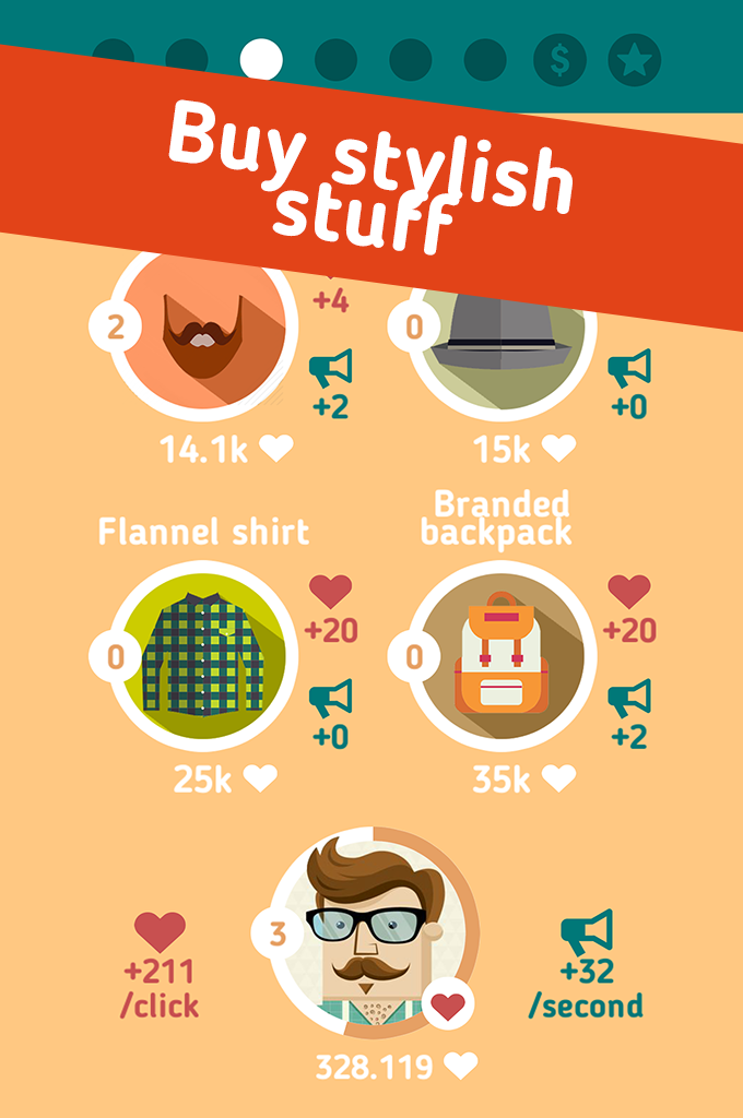 اسکرین شات 2 بازی Hipster Clicker
