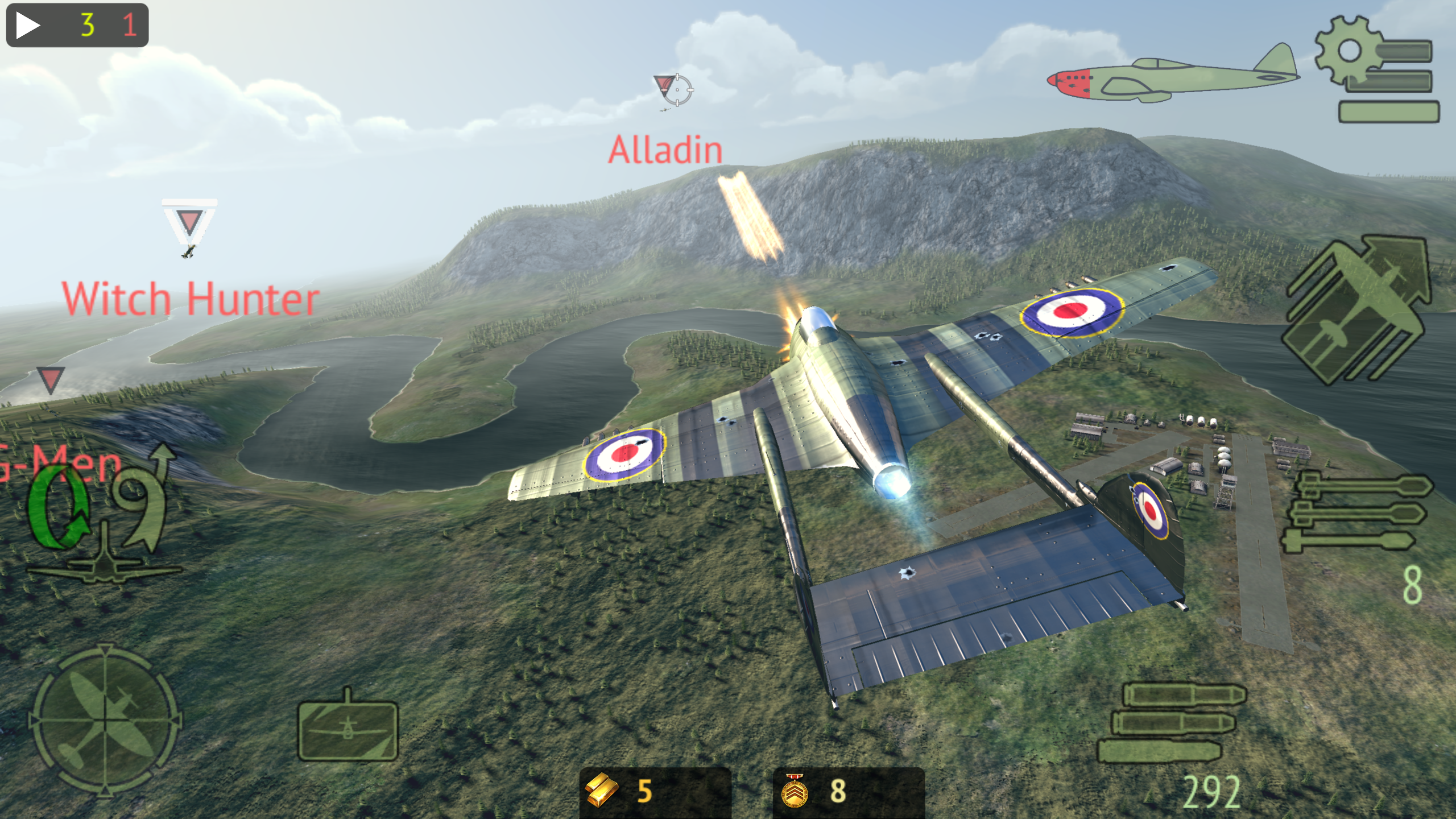 اسکرین شات 3 بازی Warplanes: Online Combat