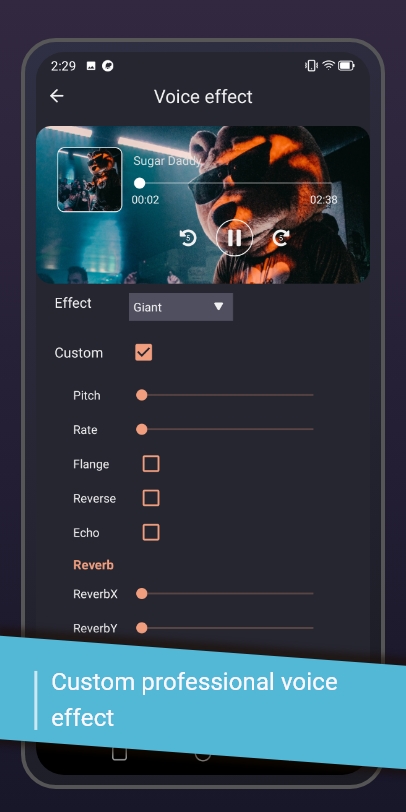 اسکرین شات 6 برنامه Music editor, Voice modifier