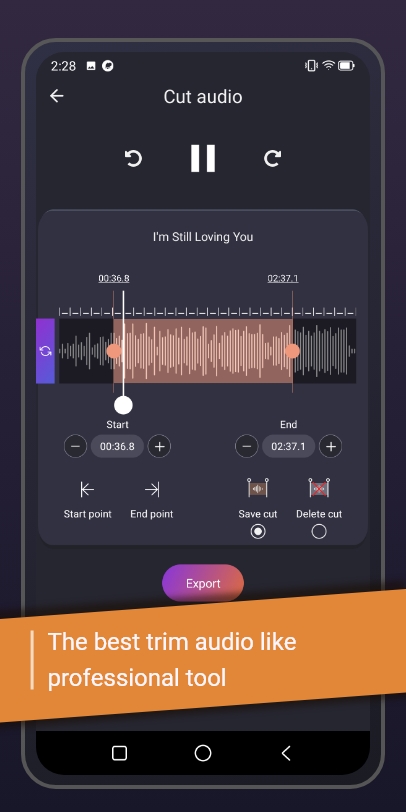 اسکرین شات 4 برنامه Music editor, Voice modifier