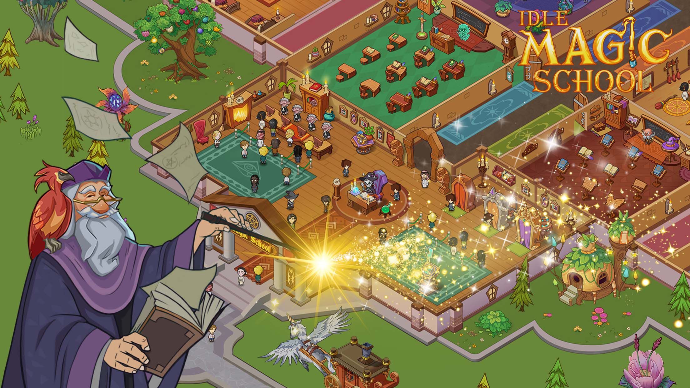 اسکرین شات 1 بازی Idle Magic School