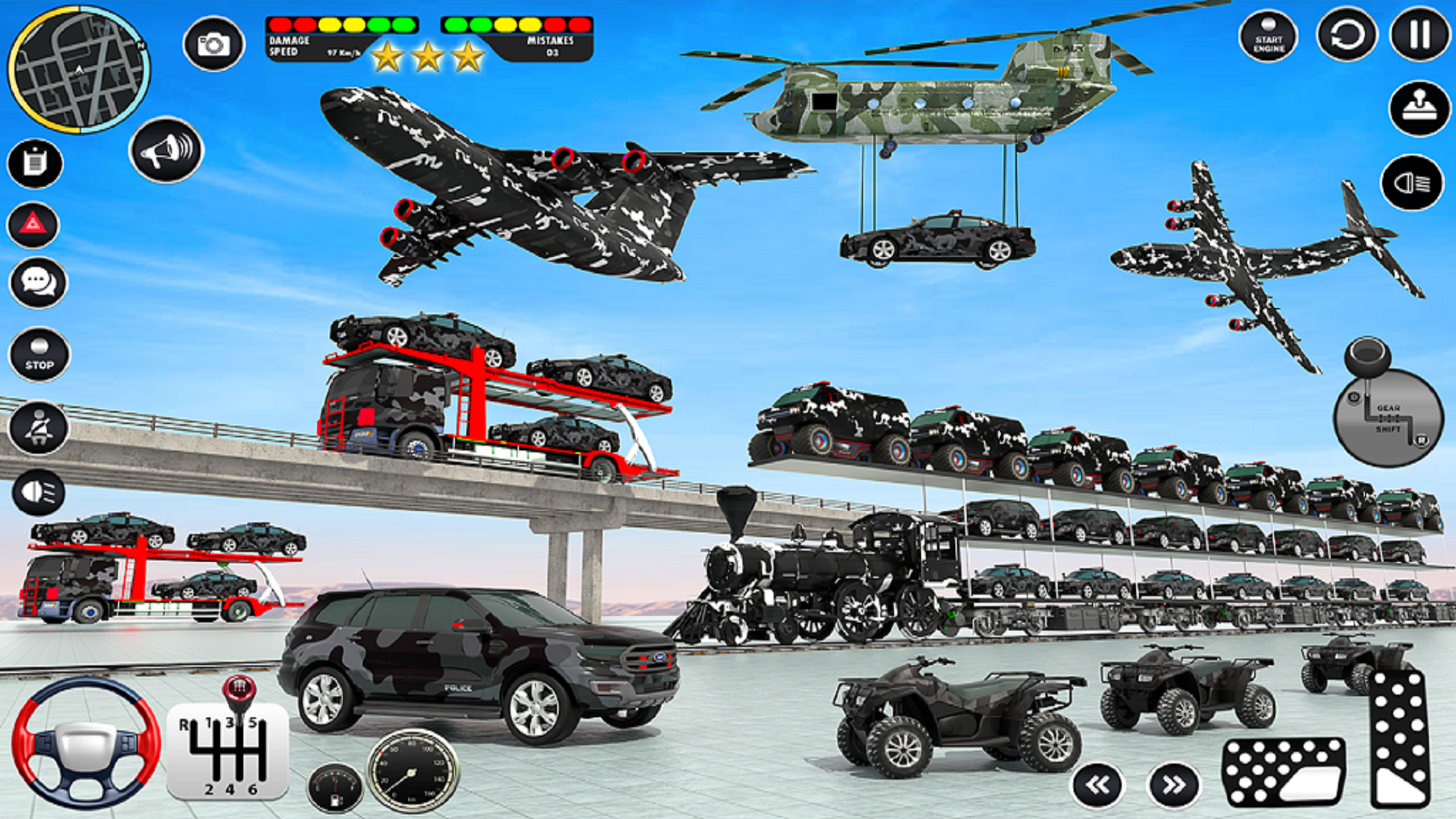 اسکرین شات 5 برنامه Army Transport Truck Simulator