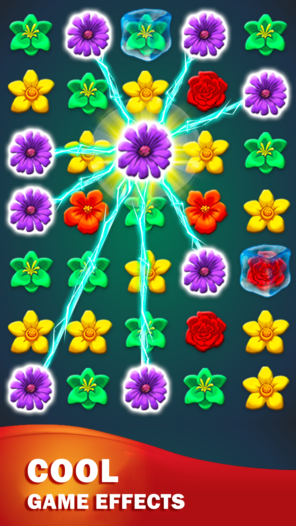 اسکرین شات 3 بازی Flower Match Game Flower Merge
