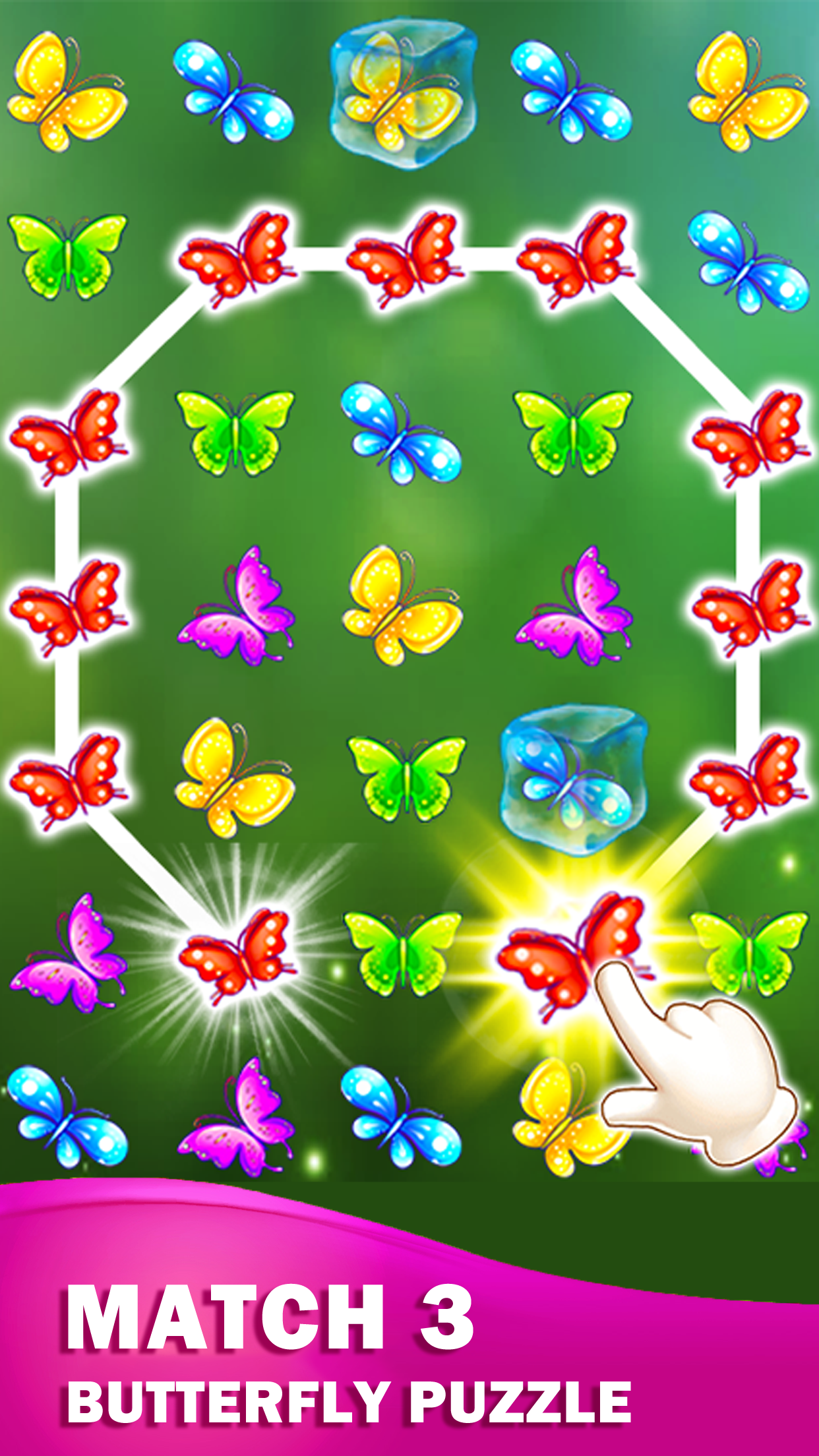 اسکرین شات 1 بازی Match 3 Butterfly Puzzle Games