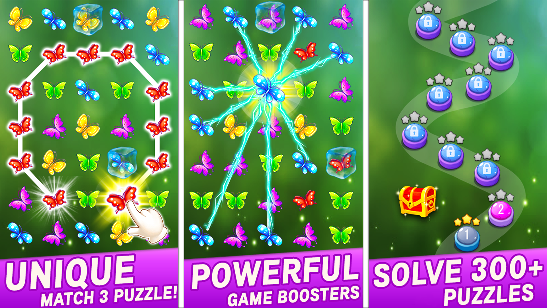 اسکرین شات 8 بازی Match 3 Butterfly Puzzle Games