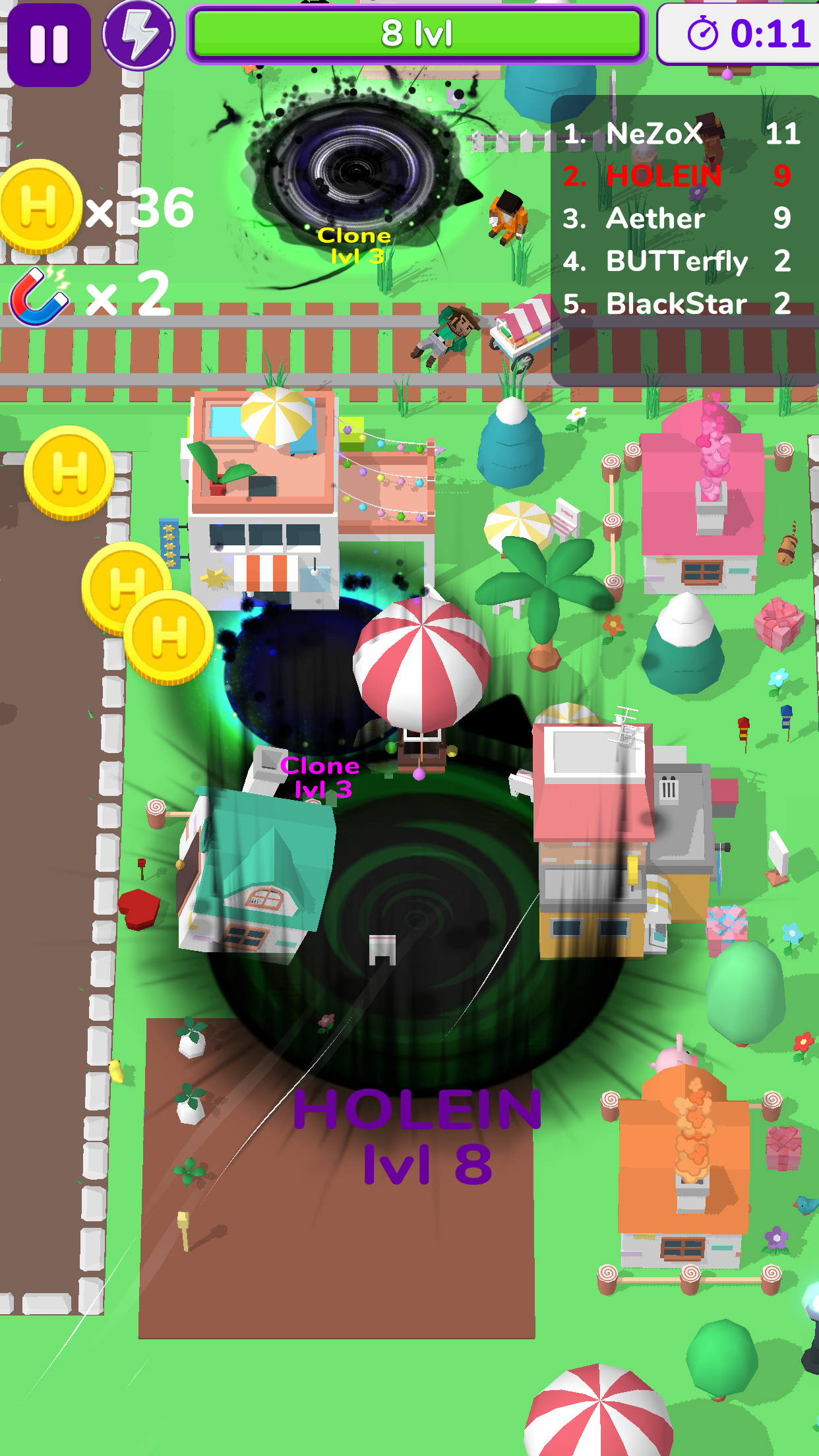 اسکرین شات 6 بازی Holein eating games io offline