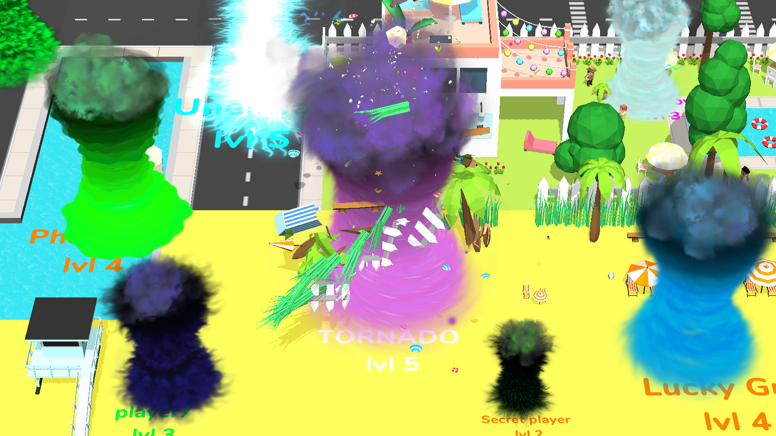 اسکرین شات 3 بازی Holein Tornado io eating game