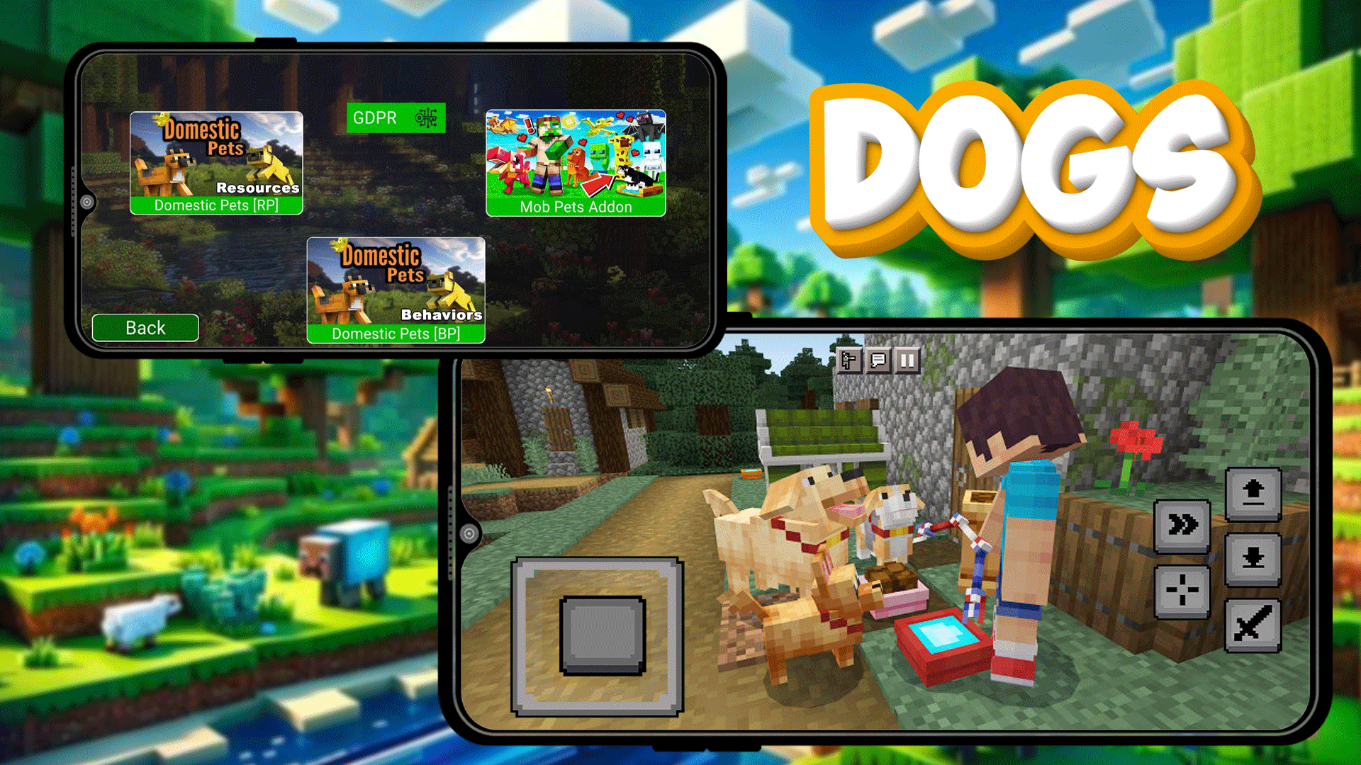 اسکرین شات 2 برنامه Dogs Mod for Minecraft PE