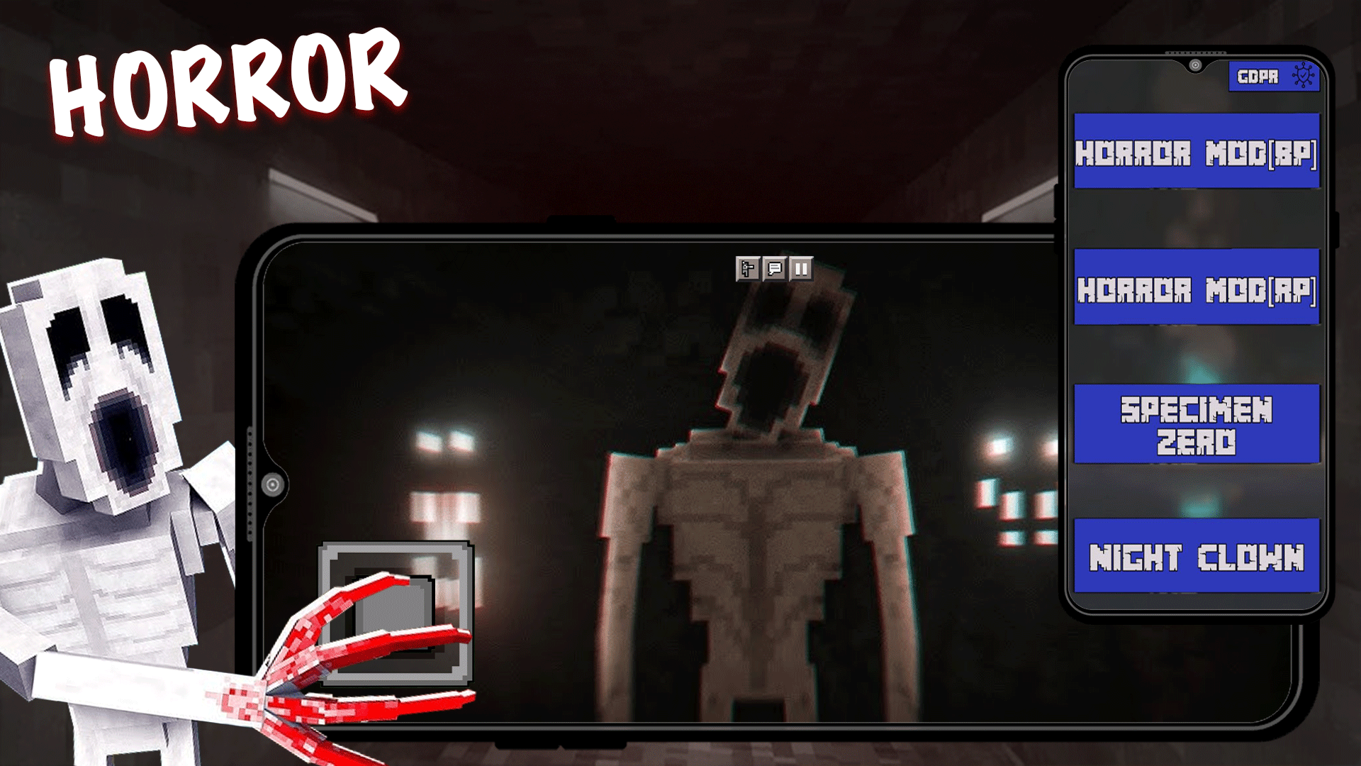 اسکرین شات 1 برنامه Horror Mods for Minecraft PE