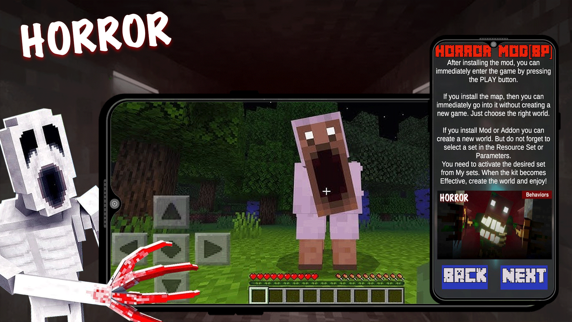 اسکرین شات 5 برنامه Horror Mods for Minecraft PE