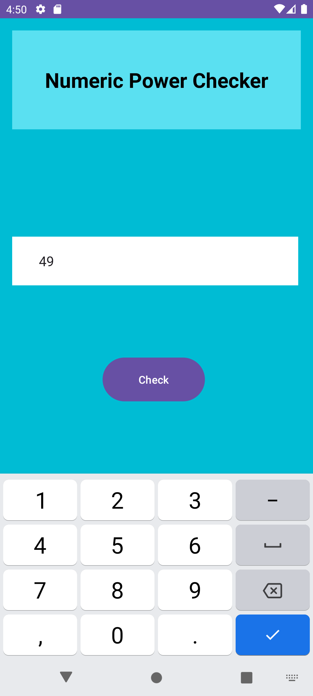 اسکرین شات 3 بازی Numeric Power Checker
