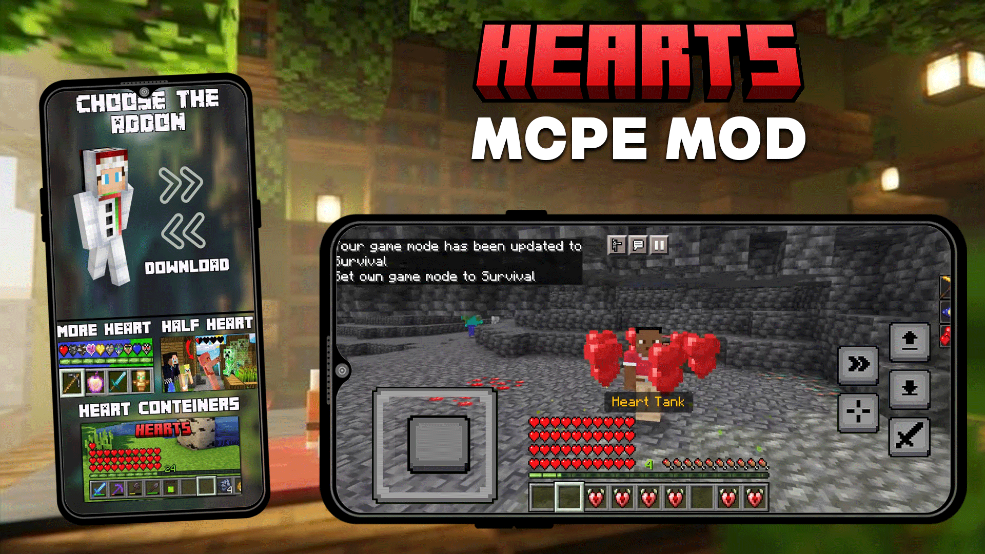اسکرین شات 5 برنامه Mod Heart Containers Minecraft