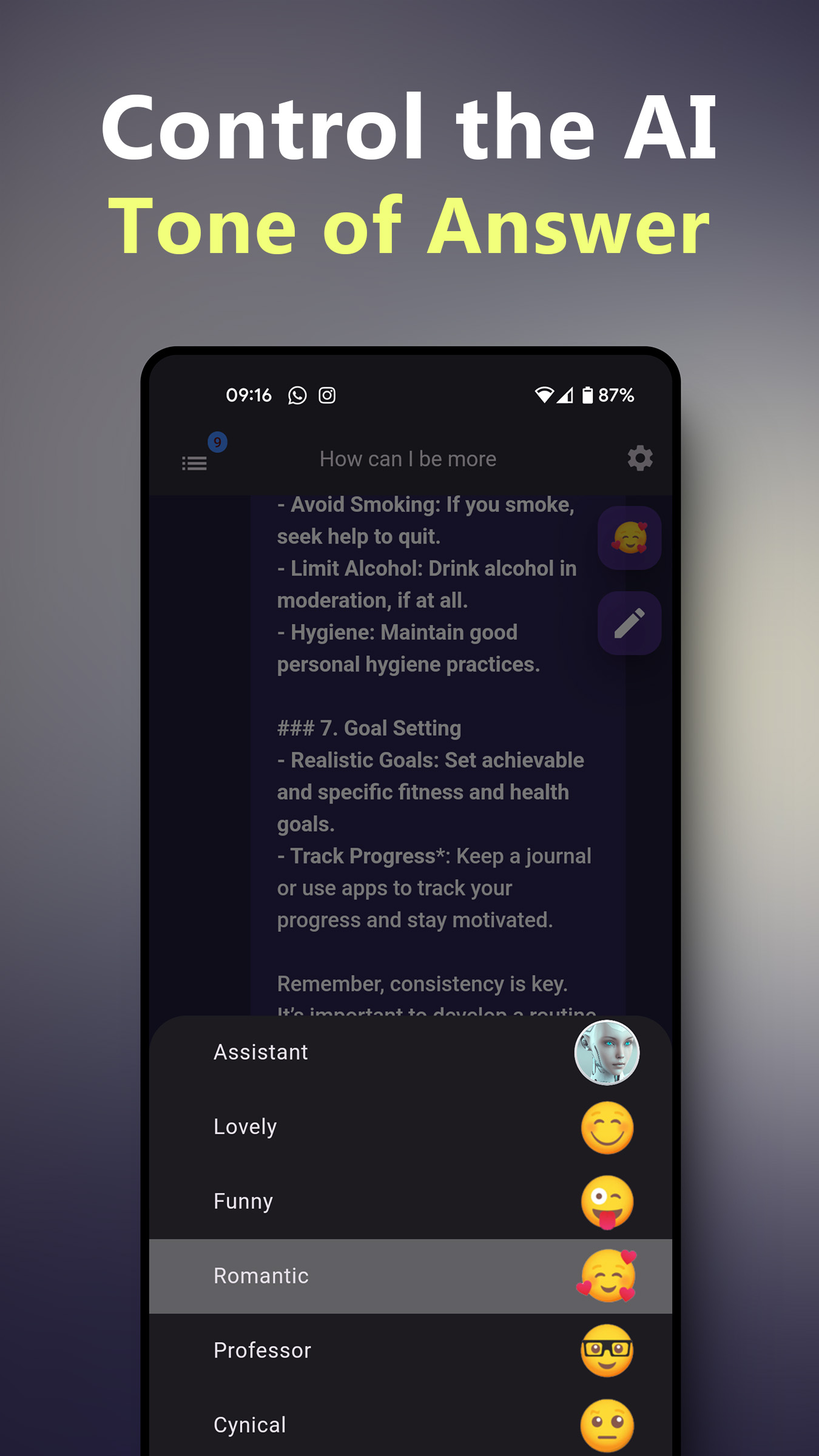 اسکرین شات 2 برنامه AI Voice Chat Bot: Open Wisdom