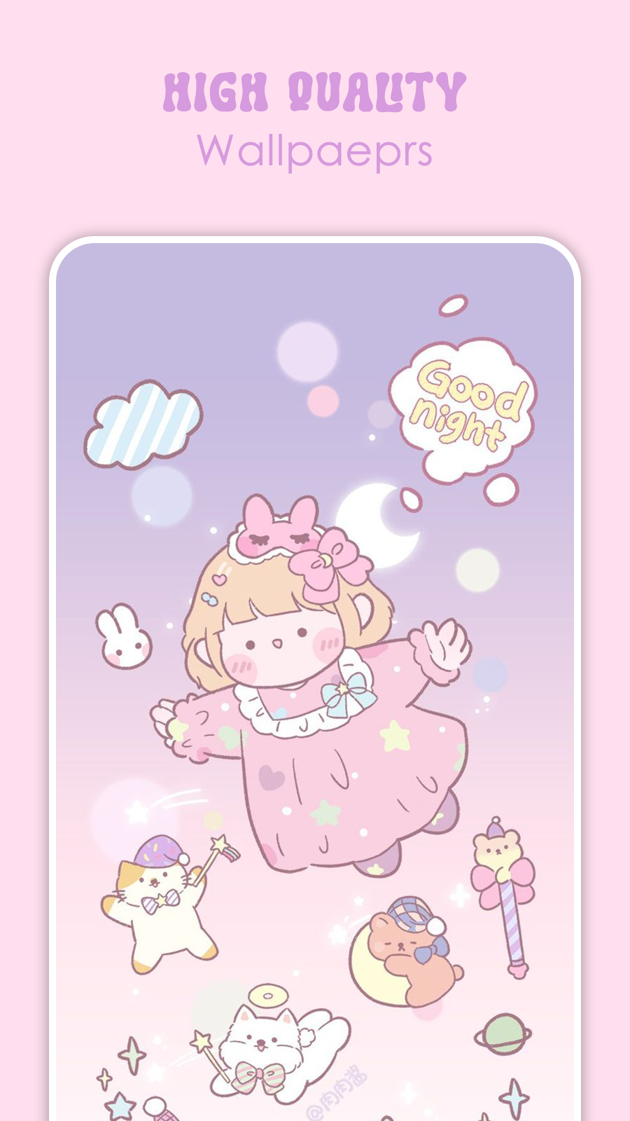 اسکرین شات 7 برنامه Kawaii Aesthetic Wallpapers