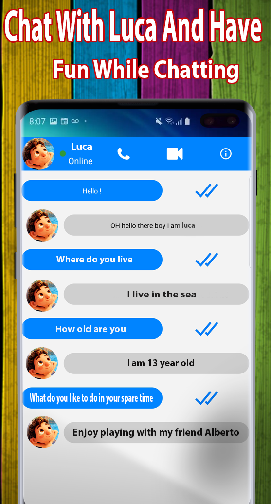 اسکرین شات 2 بازی Fake Call Video From Luca