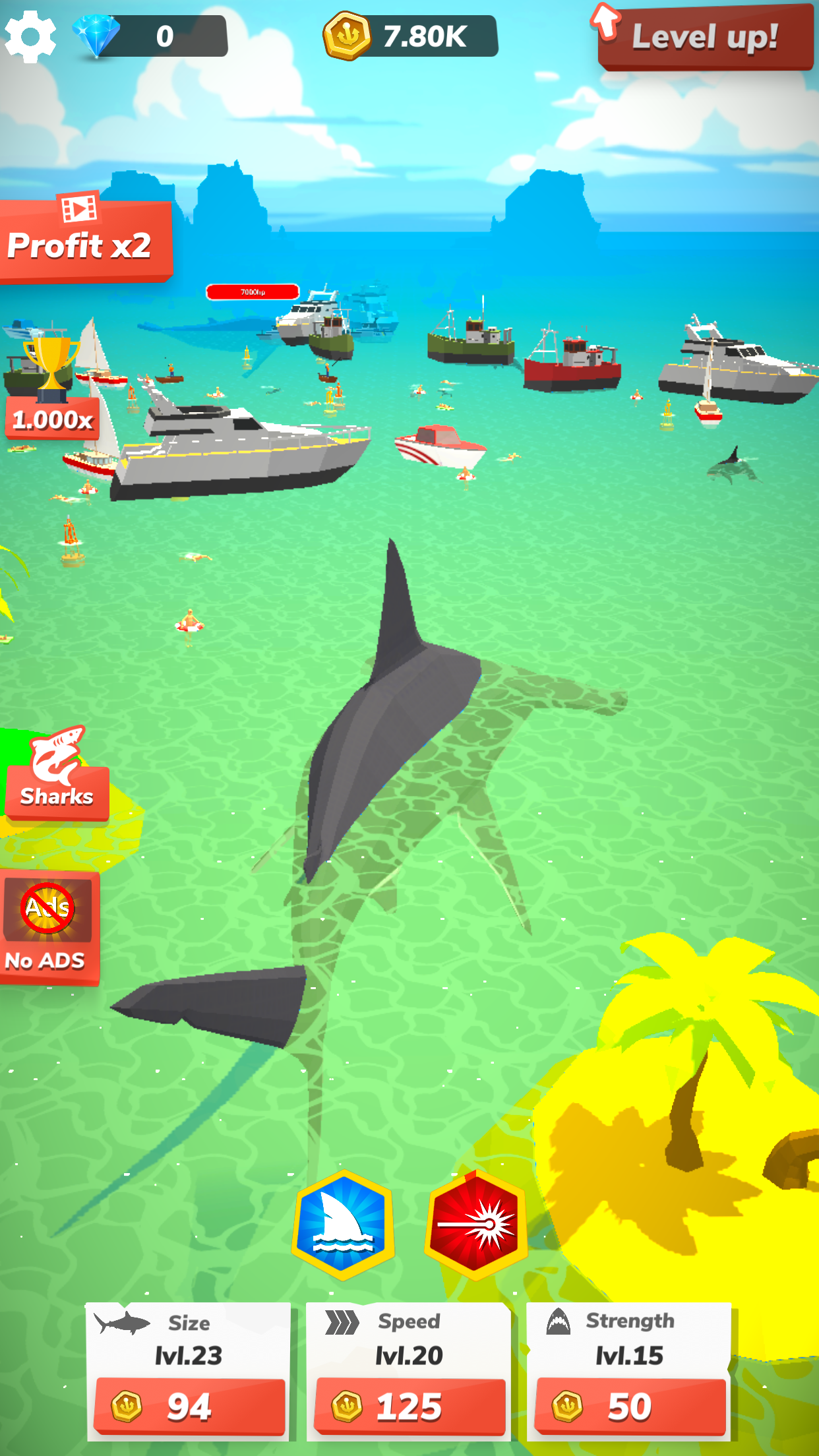اسکرین شات 3 بازی Idle Shark World - Tycoon Game