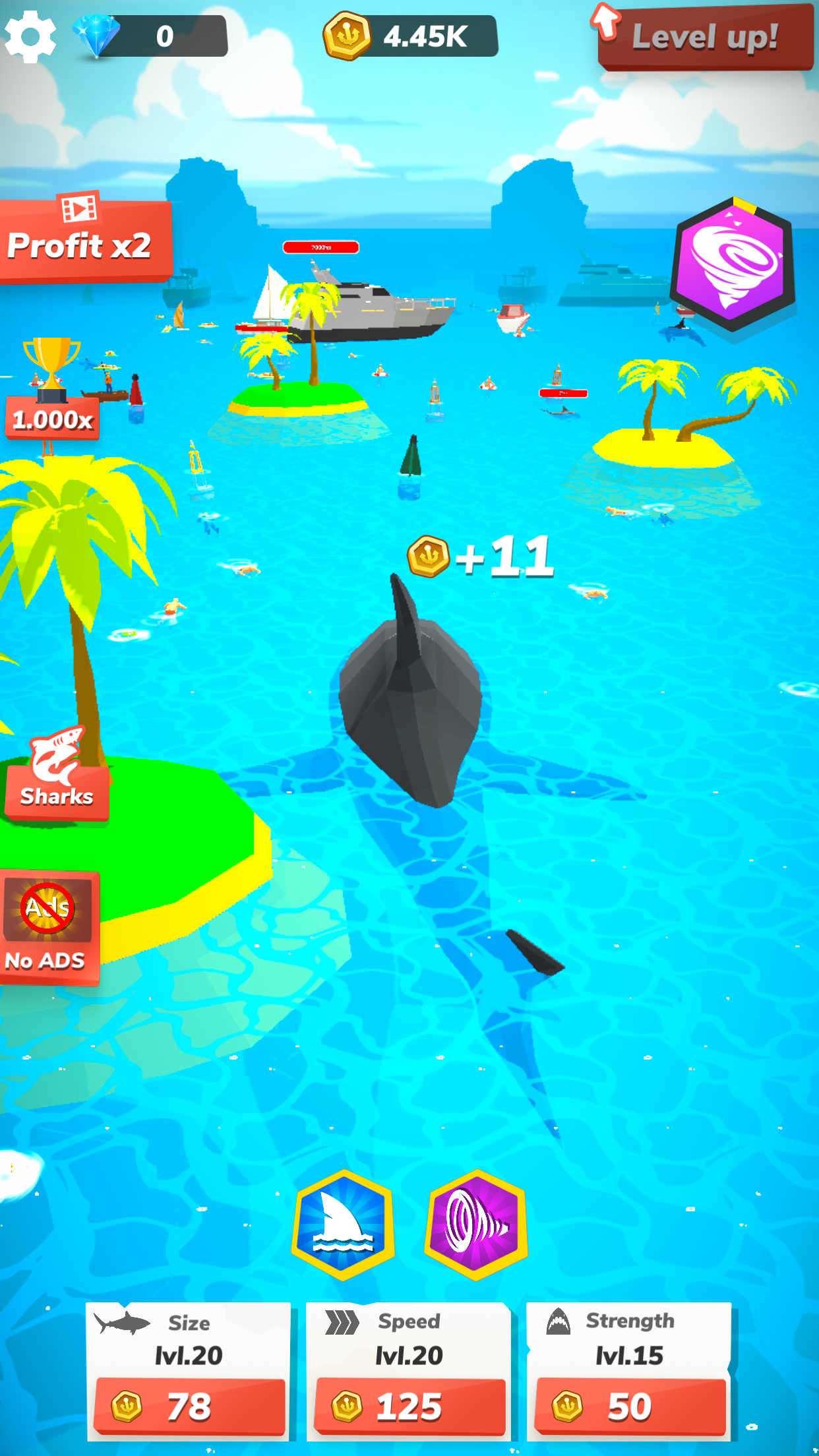 اسکرین شات 2 بازی Idle Shark World - Tycoon Game