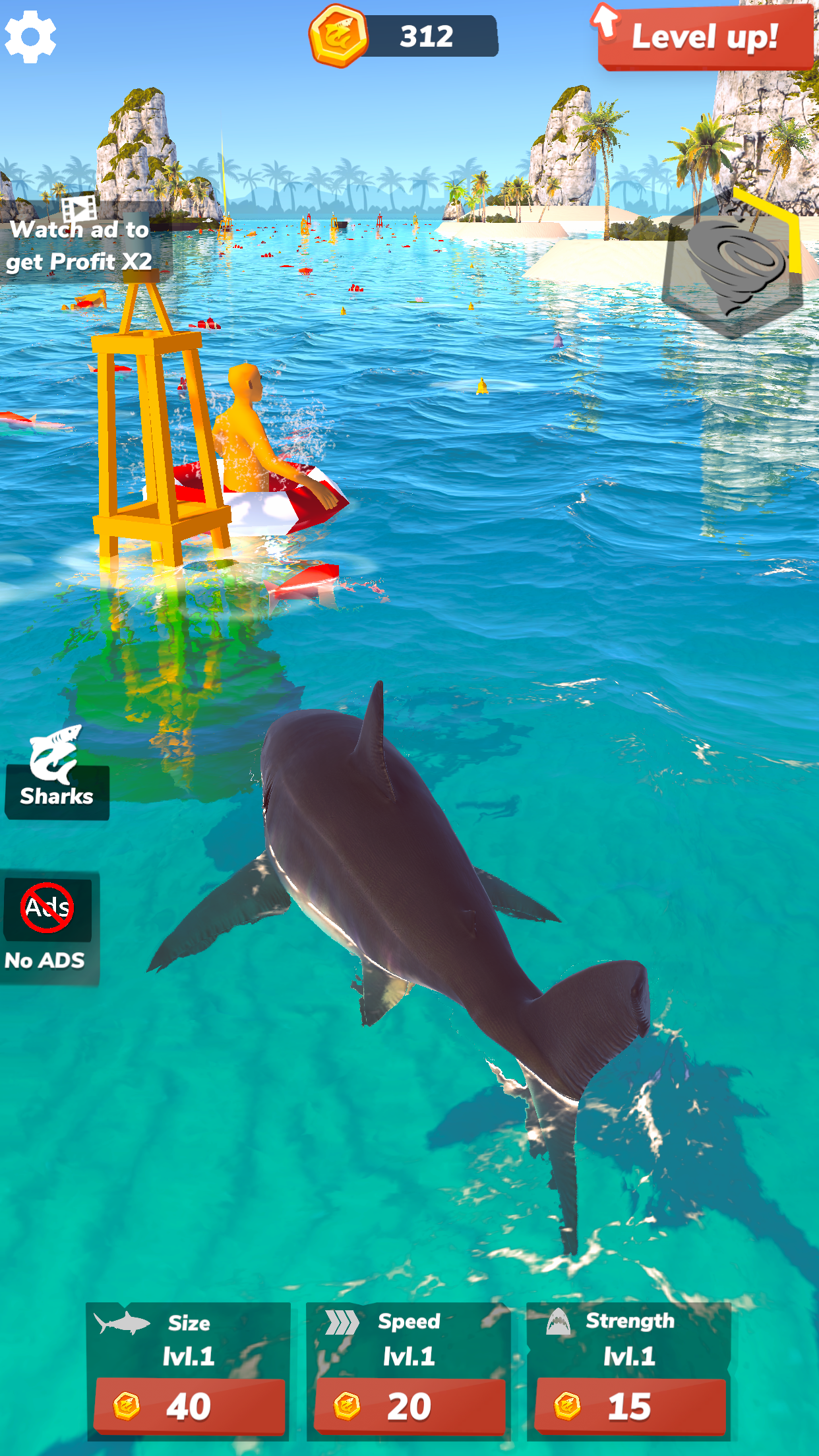اسکرین شات 2 بازی Idle Shark 2-Mega Tycoon Game