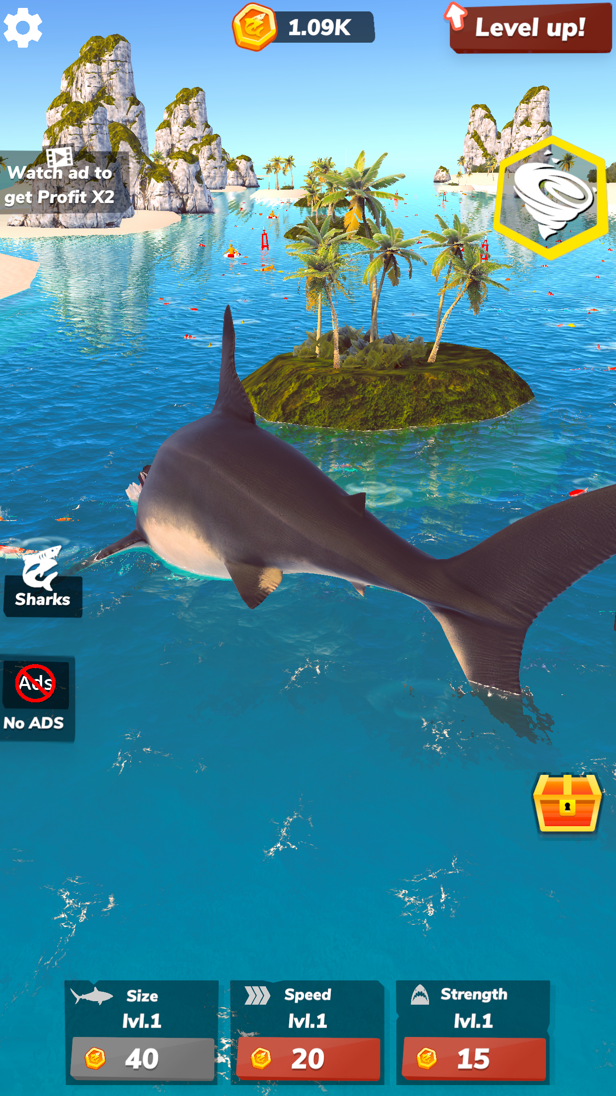 اسکرین شات 3 بازی Idle Shark 2-Mega Tycoon Game