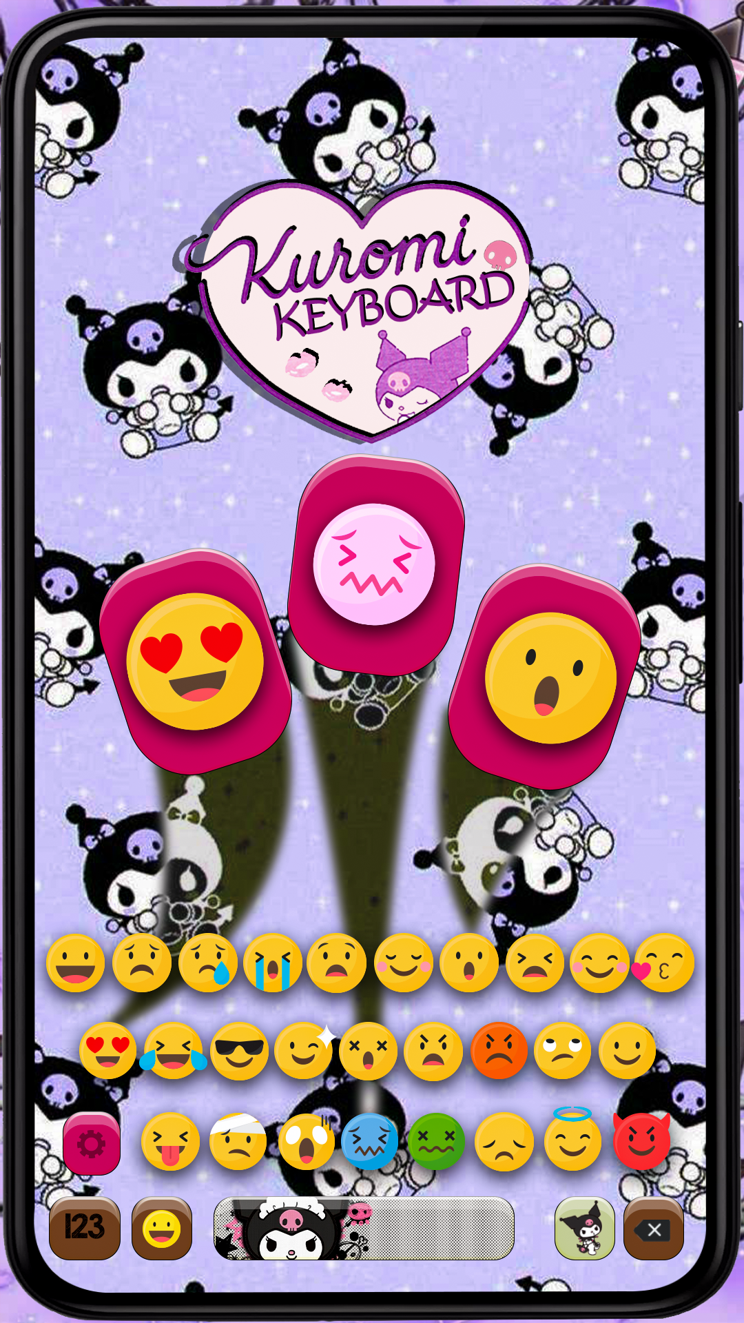 اسکرین شات 4 برنامه Cute Kuromi Keyboard