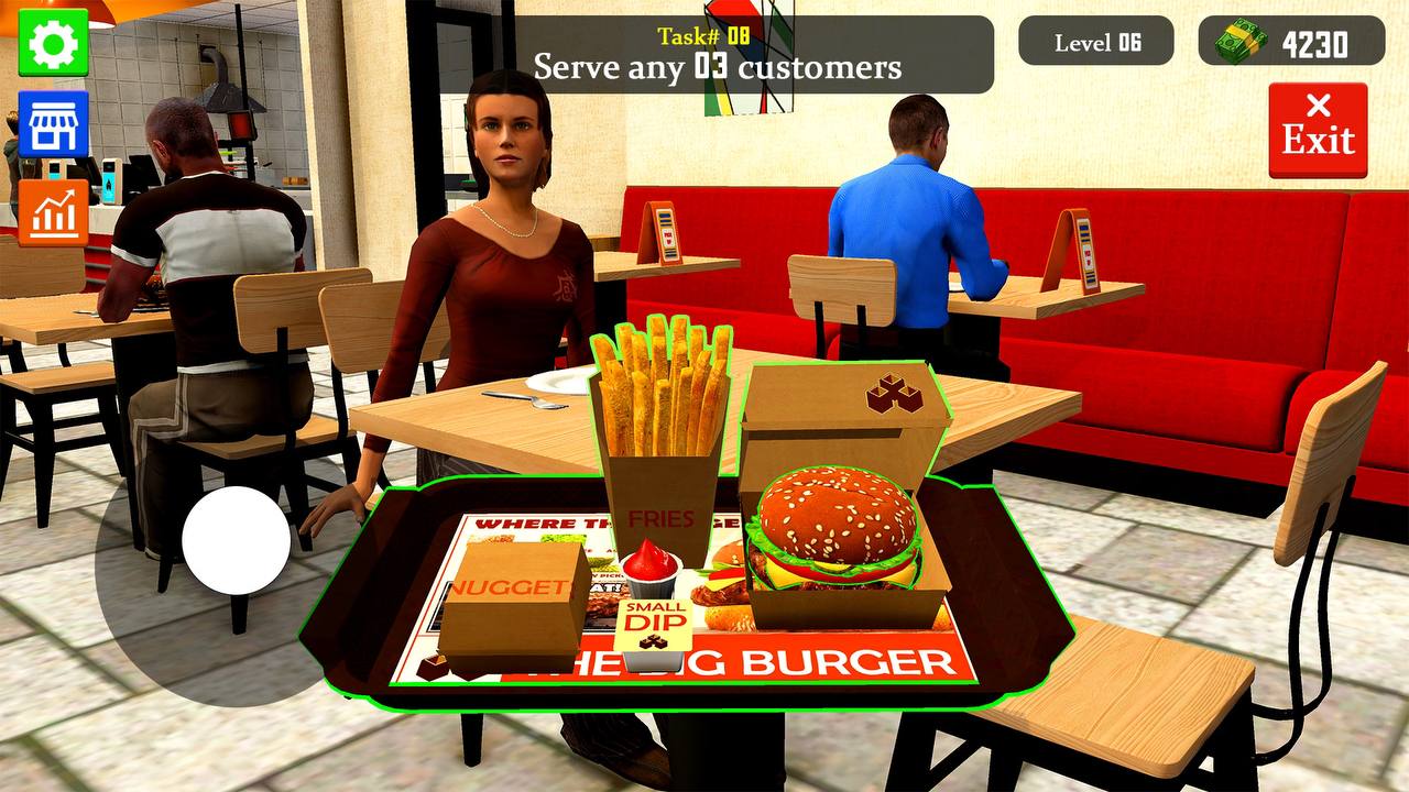 اسکرین شات 4 بازی Burger Restaurant Simulator 3D