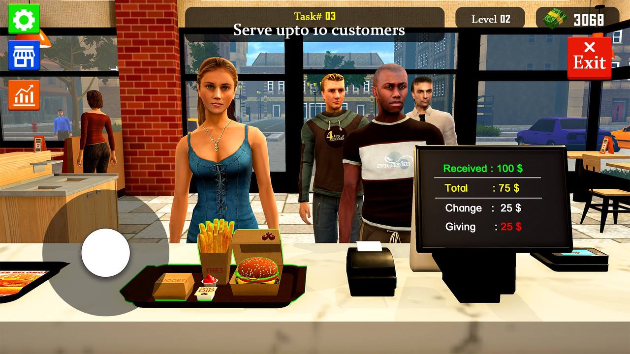 اسکرین شات 1 بازی Burger Restaurant Simulator 3D