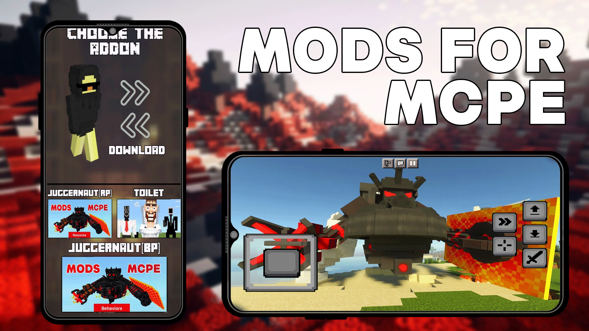 اسکرین شات 4 برنامه Juggernaut Mod Toilet for MCPE