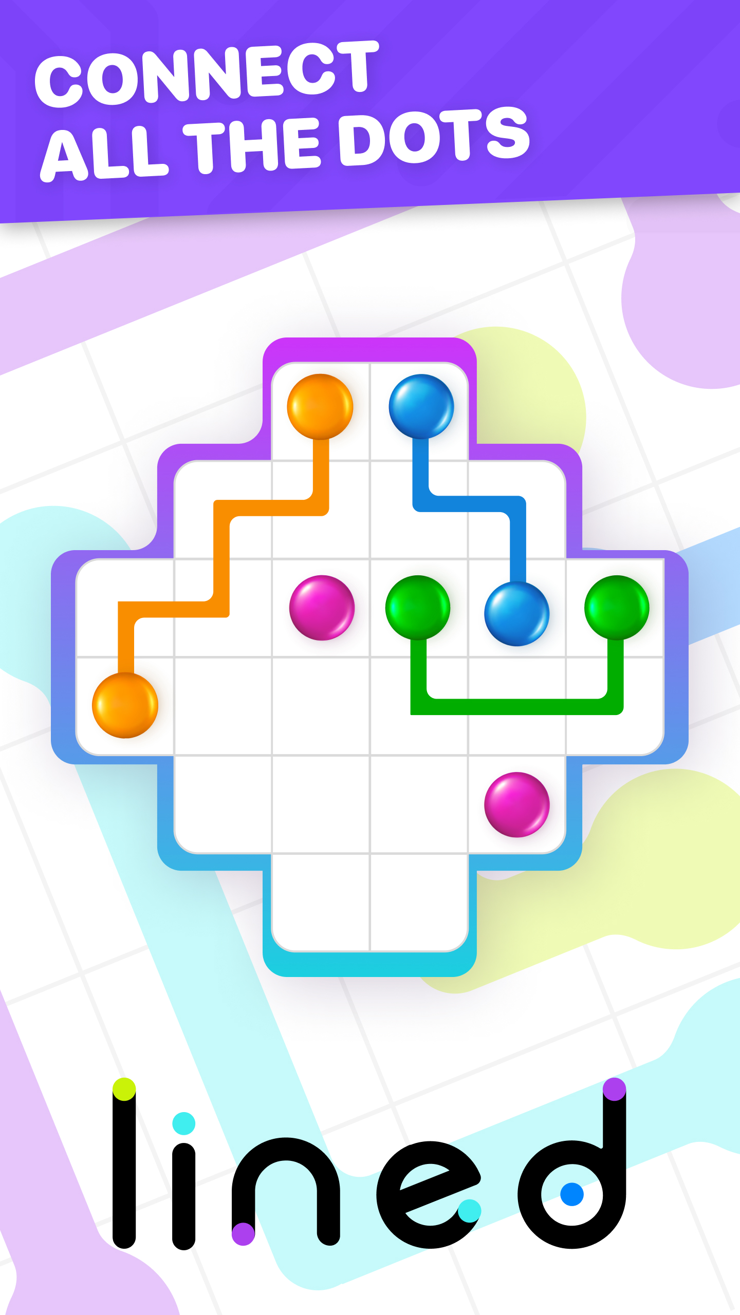 اسکرین شات 1 بازی Lined - connect the dots game