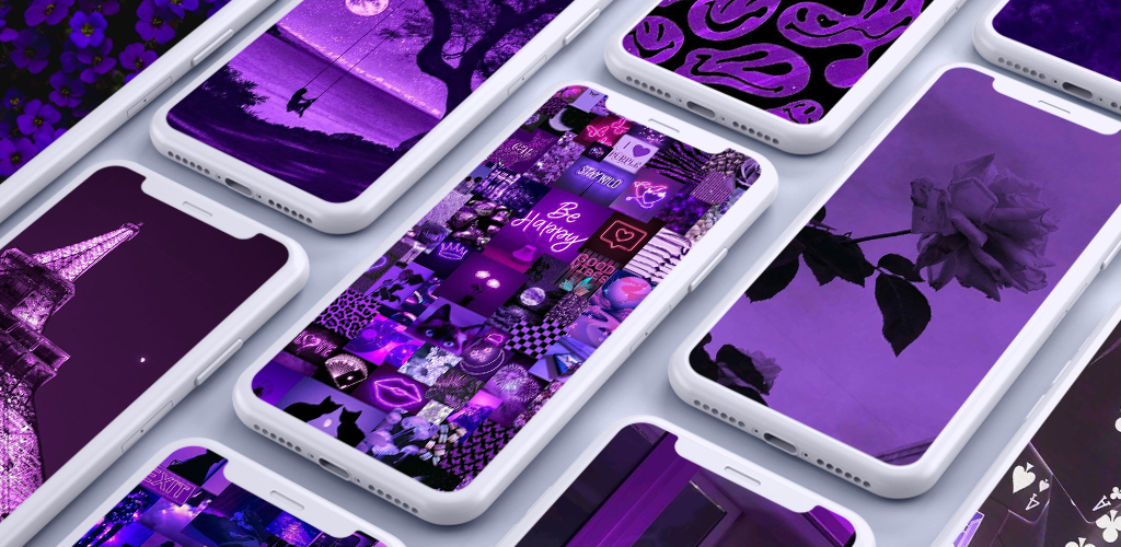 اسکرین شات 1 برنامه Purple aesthic wallpaper
