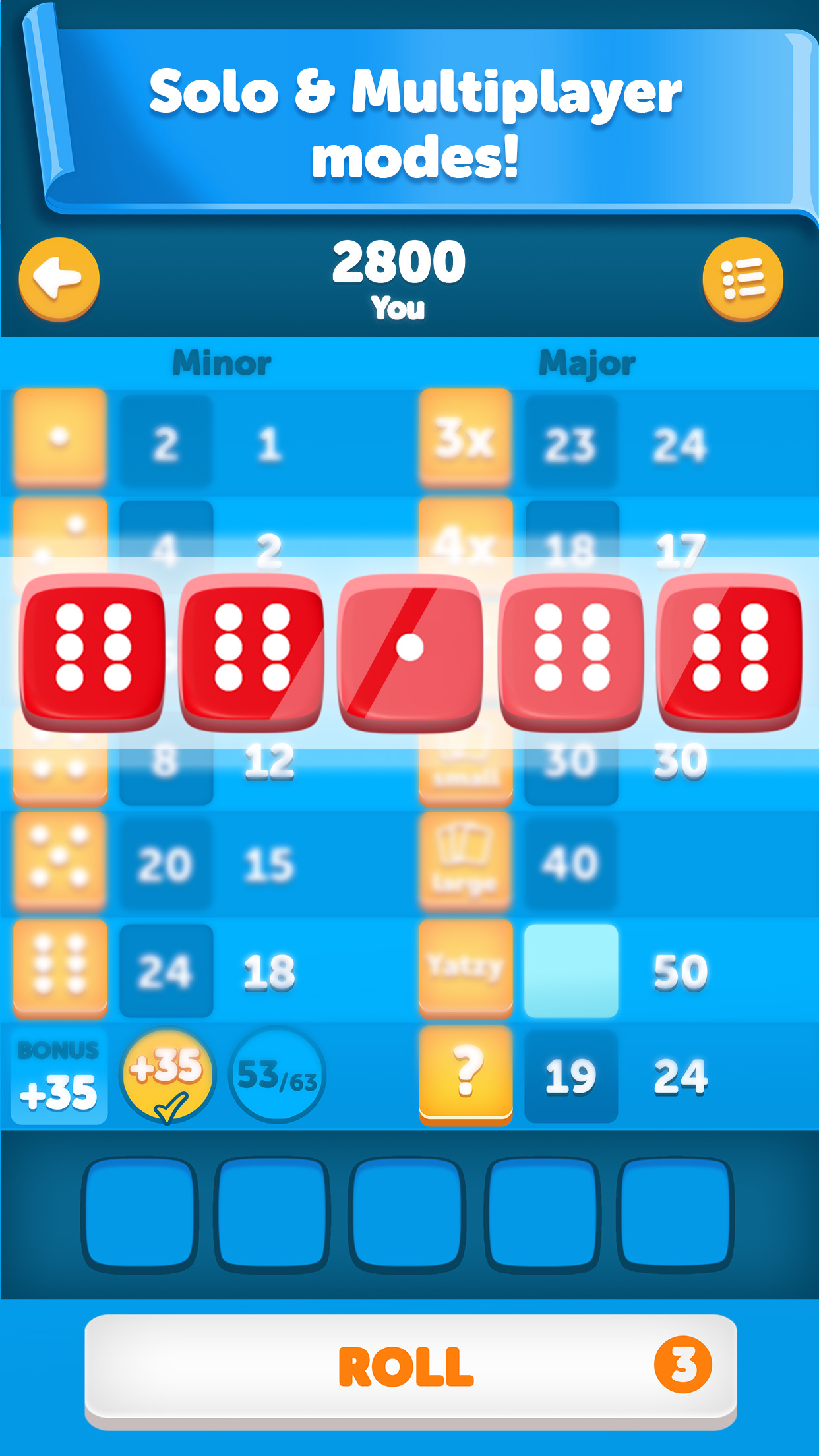 اسکرین شات 6 بازی Yatzy Classic