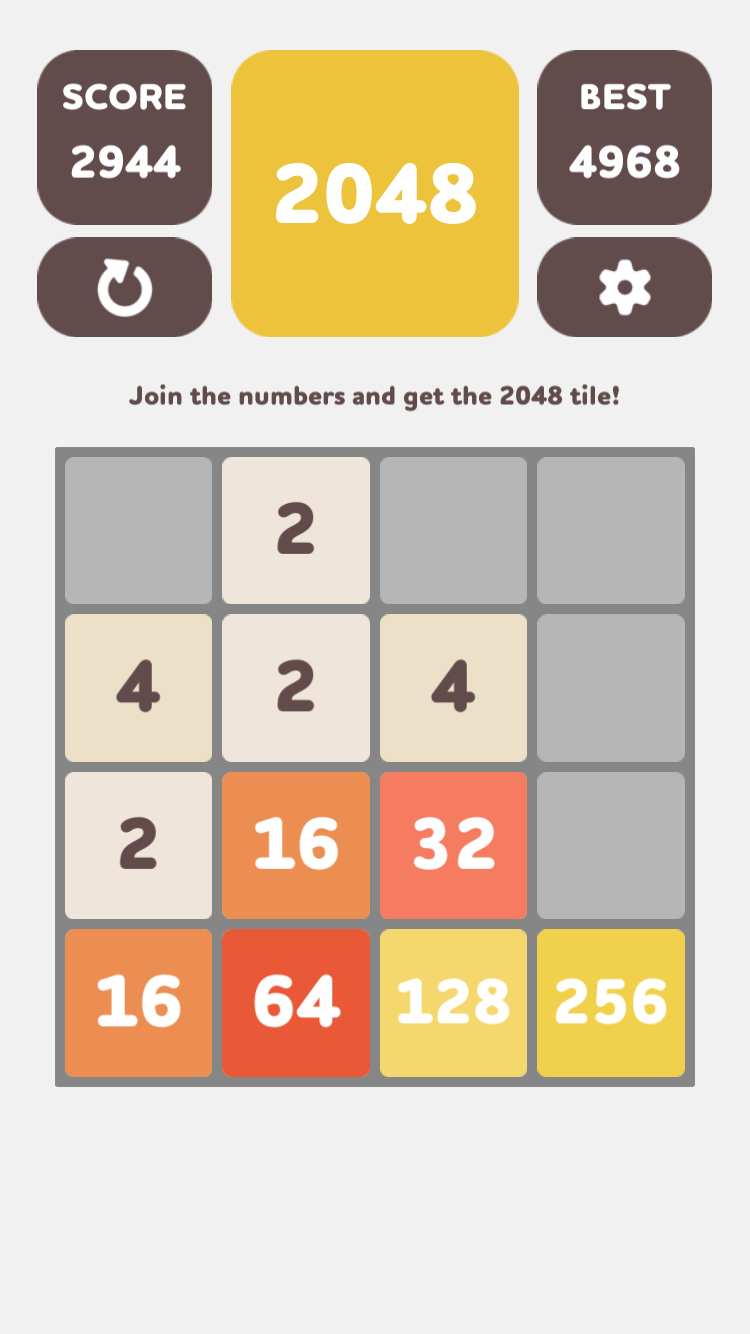 اسکرین شات 1 بازی 2k48 - 4 puzzle modes