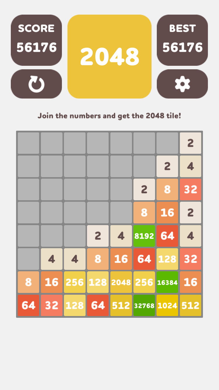 اسکرین شات 7 بازی 2k48 - 4 puzzle modes