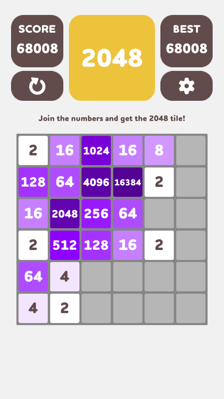اسکرین شات 6 بازی 2k48 - 4 puzzle modes