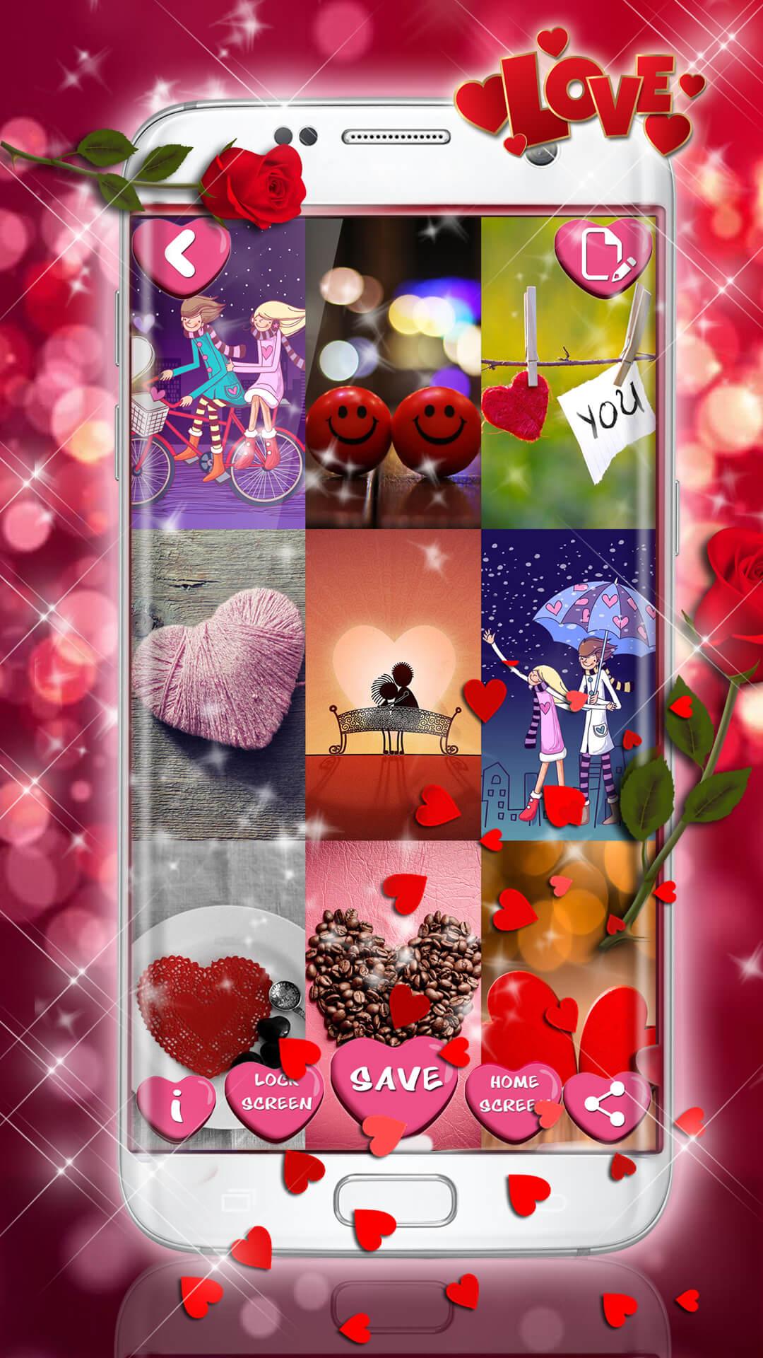 اسکرین شات 5 برنامه Love Live Wallpaper Romantic