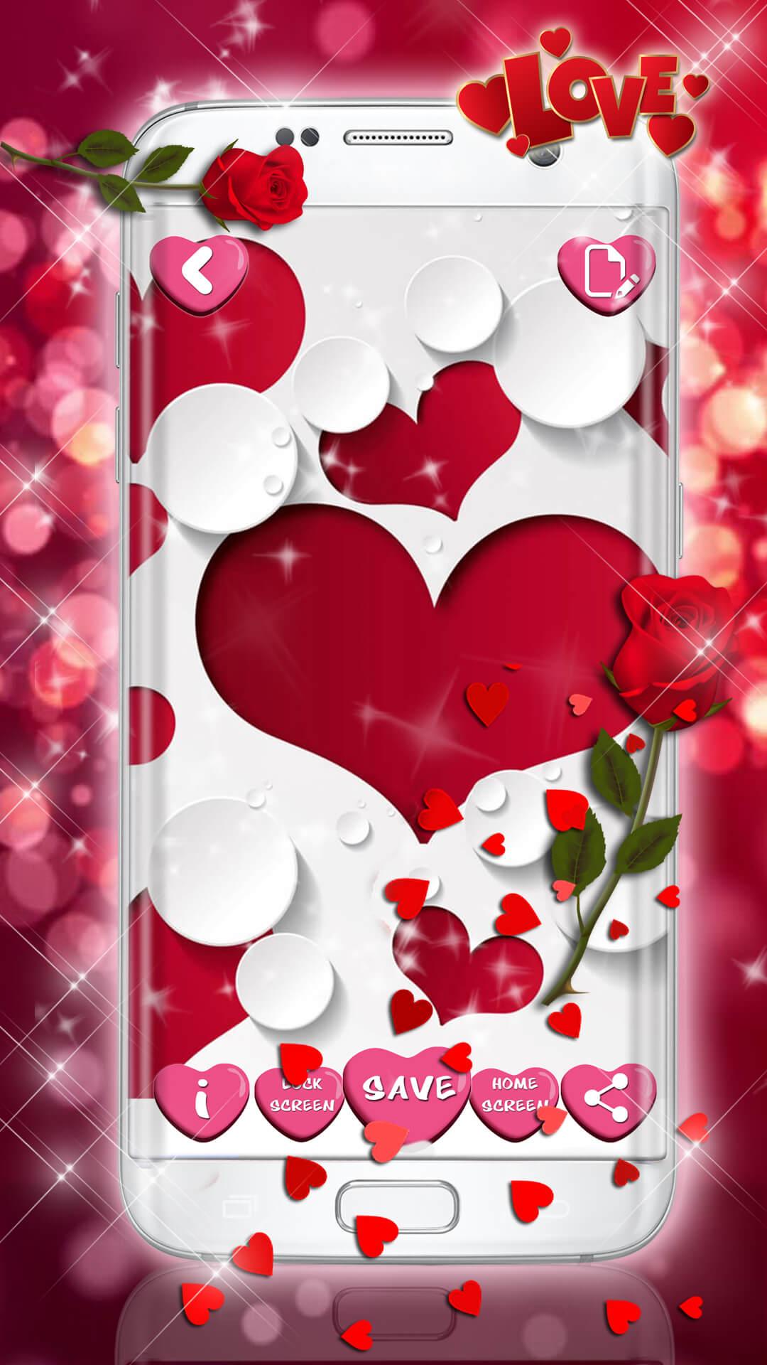 اسکرین شات 4 برنامه Love Live Wallpaper Romantic