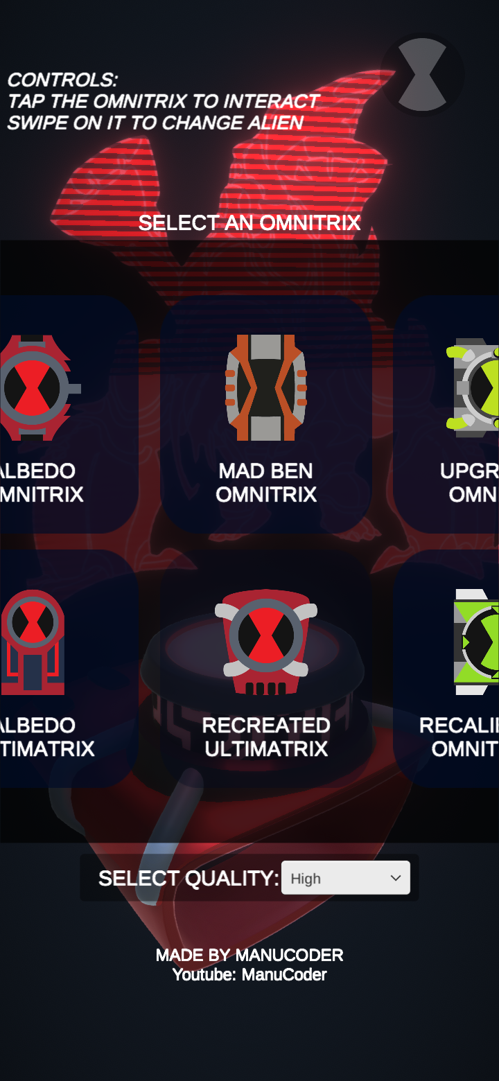 اسکرین شات 8 بازی Omnitrix Simulator 3D | Over 10 aliens viewer