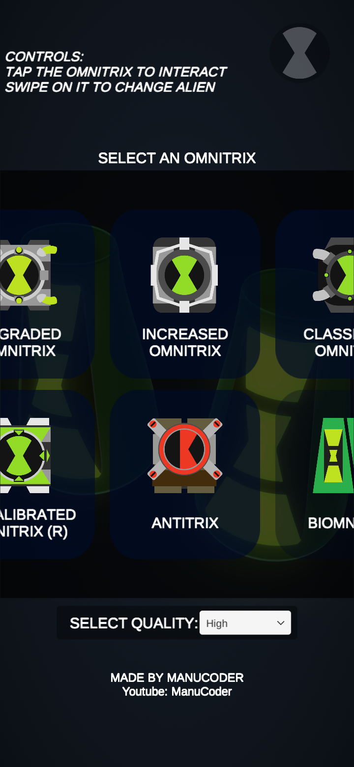 اسکرین شات 7 بازی Omnitrix Simulator 3D | Over 10 aliens viewer