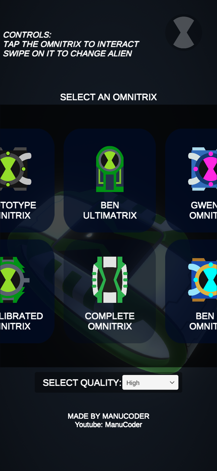 اسکرین شات 6 بازی Omnitrix Simulator 3D | Over 10 aliens viewer