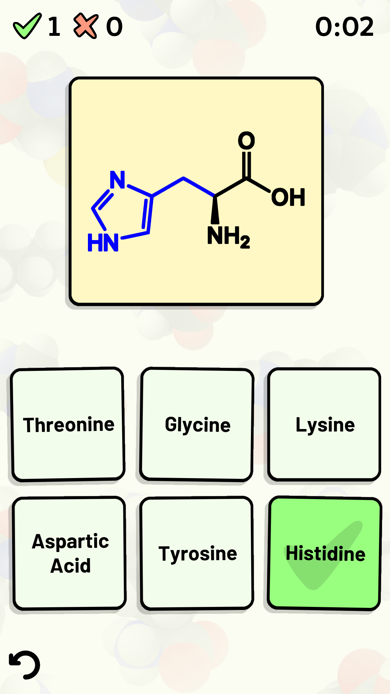 اسکرین شات 5 بازی Amino Acid Quiz