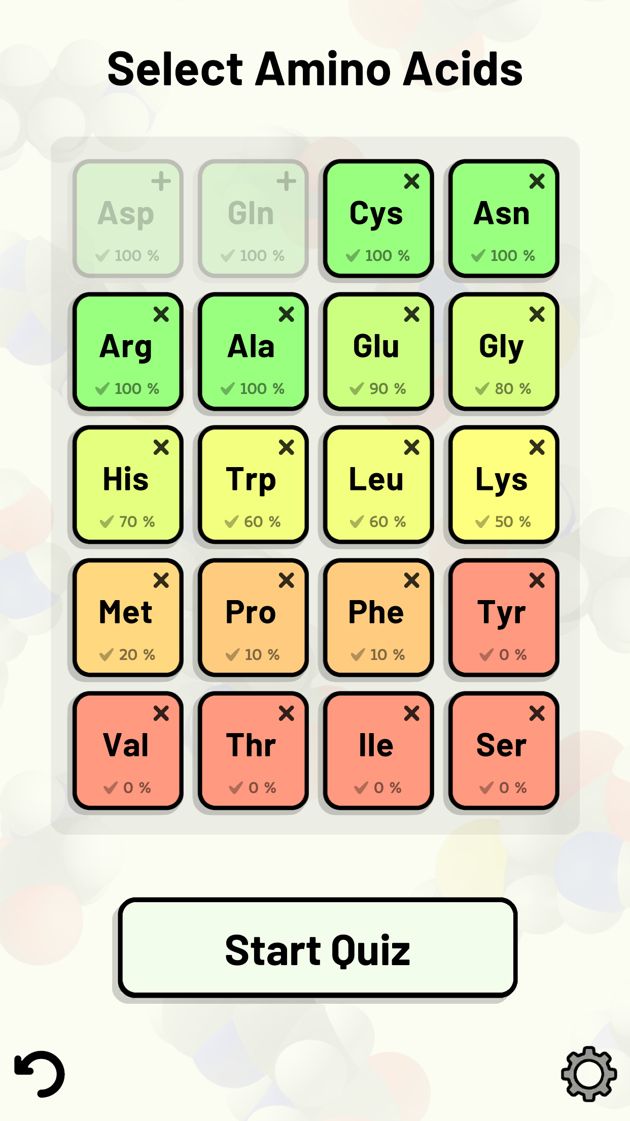 اسکرین شات 2 بازی Amino Acid Quiz