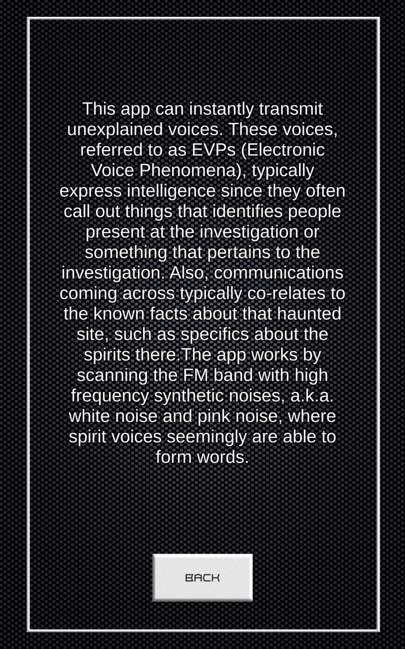 اسکرین شات 2 برنامه Spirit Box Ghost EVP Pro