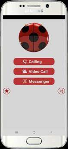 اسکرین شات 1 برنامه Fake call Ladybug