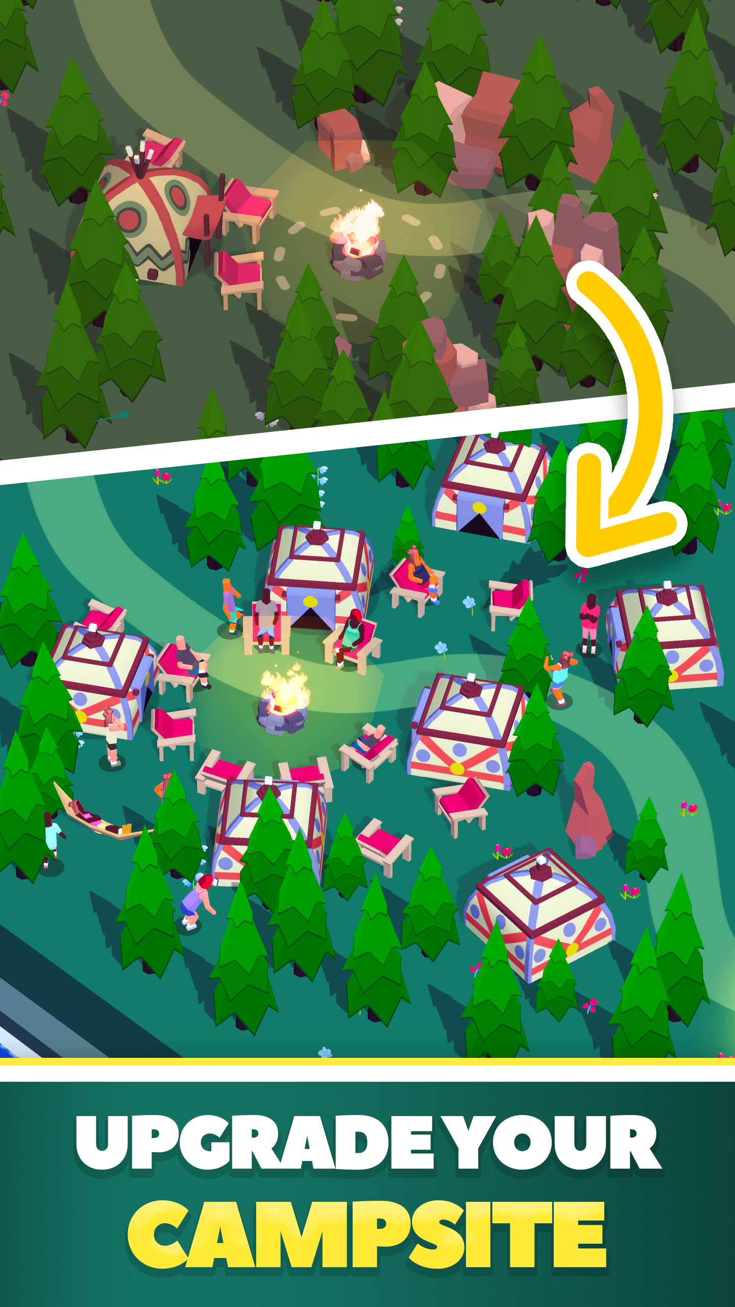 اسکرین شات 3 بازی Camping Empire Tycoon : Idle